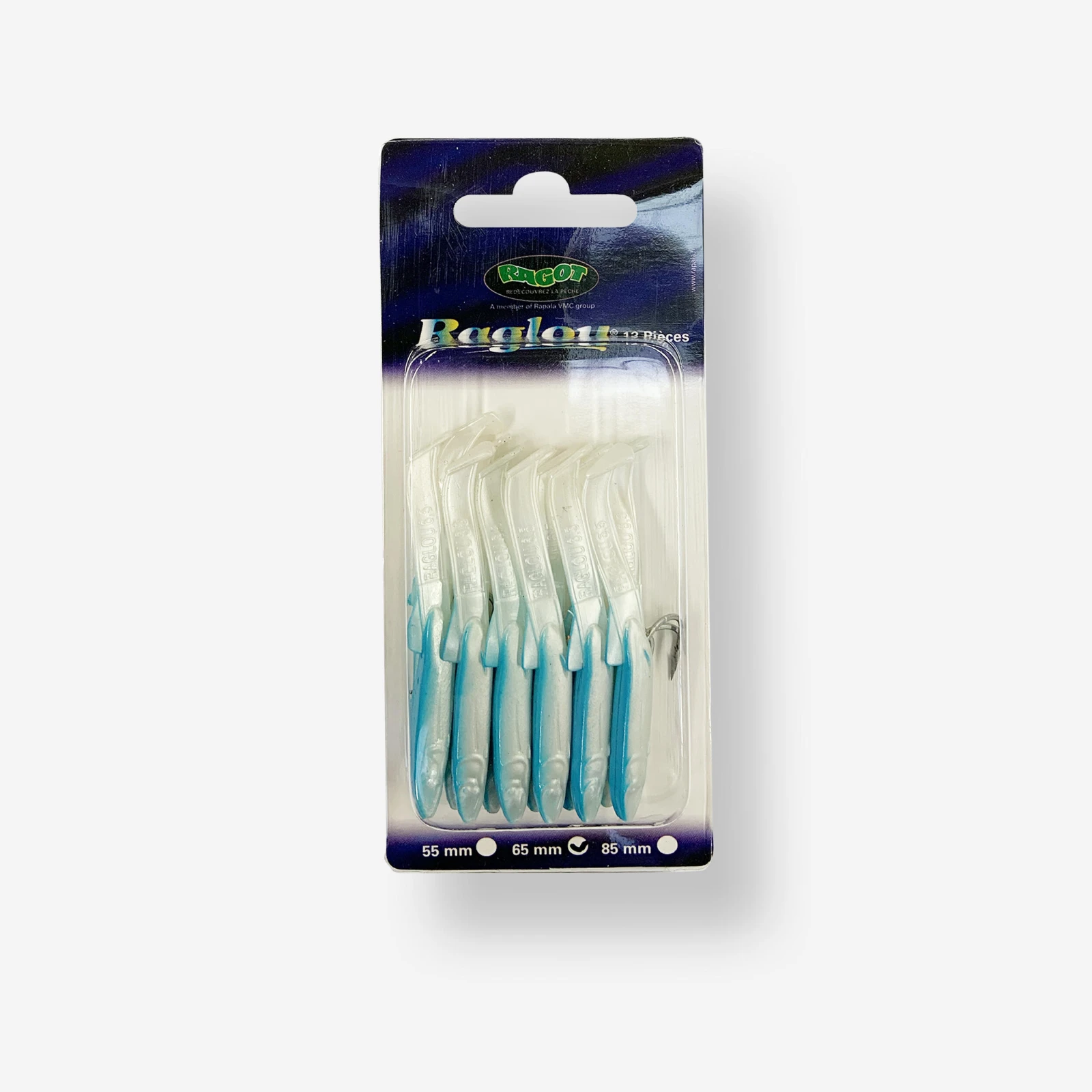 RAGOT Mäkké nástrahy Raglou Pearl na lov v mori 8,5 cm 12 ks modré 8 cm · záber 1