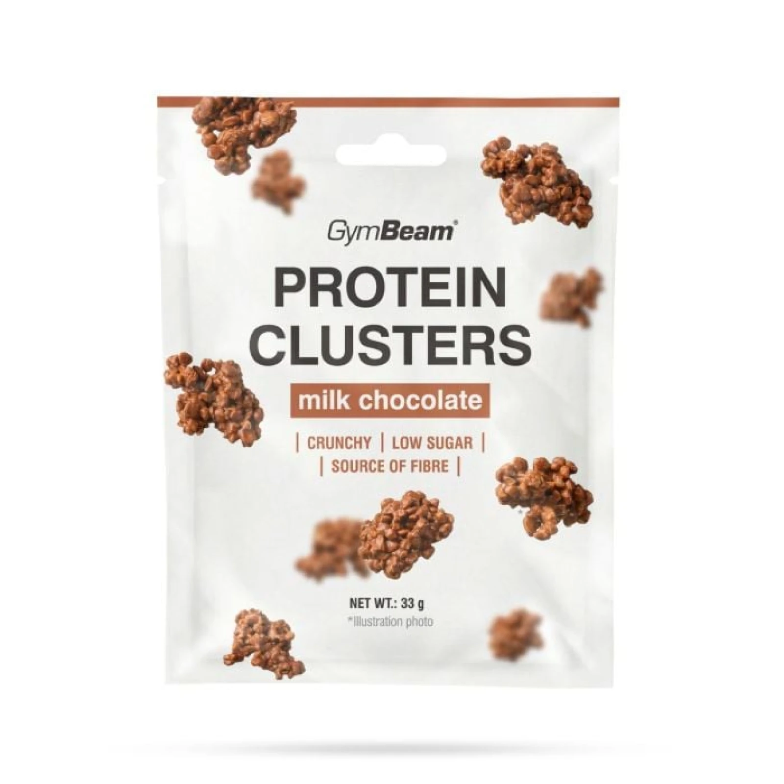 Protein Clusters - GymBeam - Вкус: Мляко с шоколад | Тегло: 0,33 g · záber 1