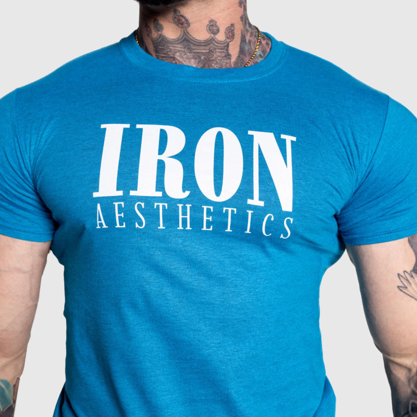 Pánske športové tričko Iron Aesthetics Urban, modré · záber 2