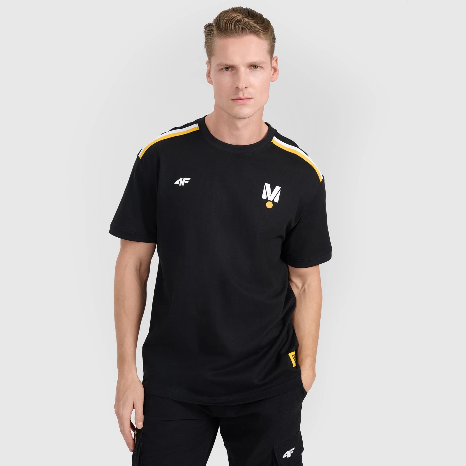 Unisex regular tričko s potlačou 4F x Drift Masters - čierne - Farba: čierna | Pohlavie: Unisex · záber 1