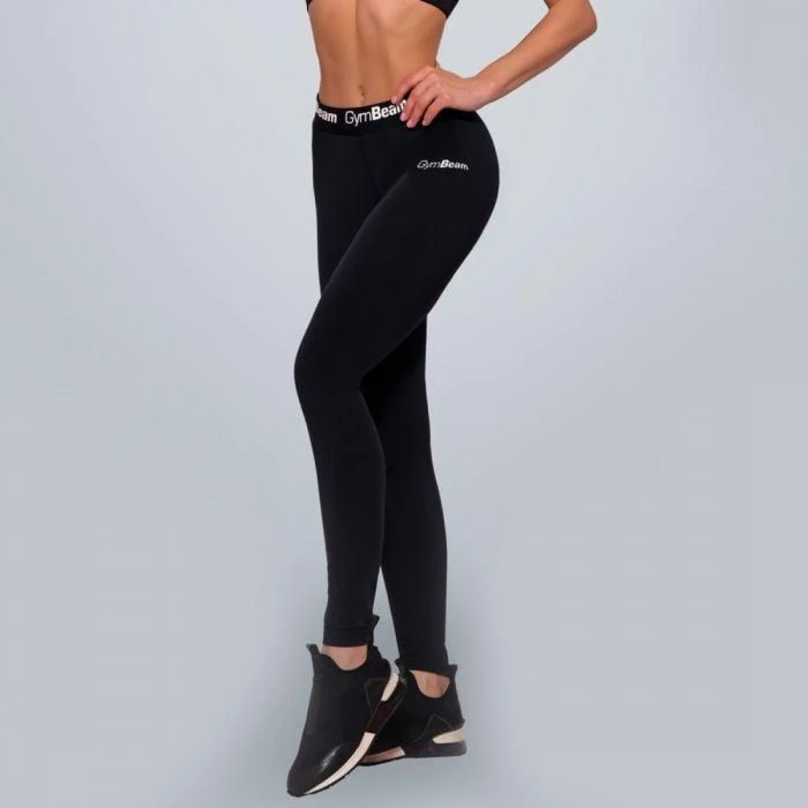 GymBeam Dámske legíny Simple Black - Velikost: L | Barva: čierna · záber 1