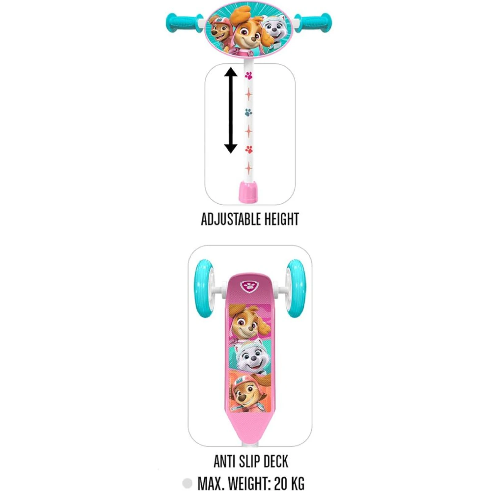 Paw Patrol Dětská trojkoloběžka Paw Patrol Girl · záber 2