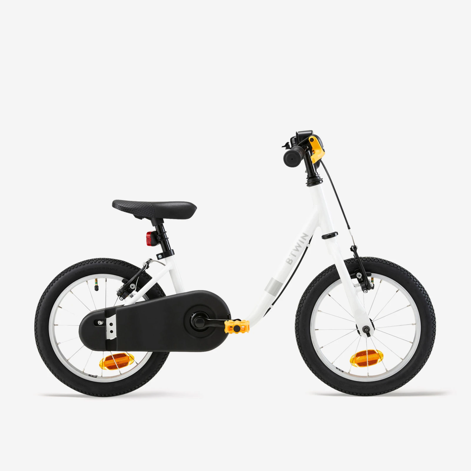 BTWIN Detský bicykel Discover 100 14-palcov 3 až 5 rokov biely bez · záber 1