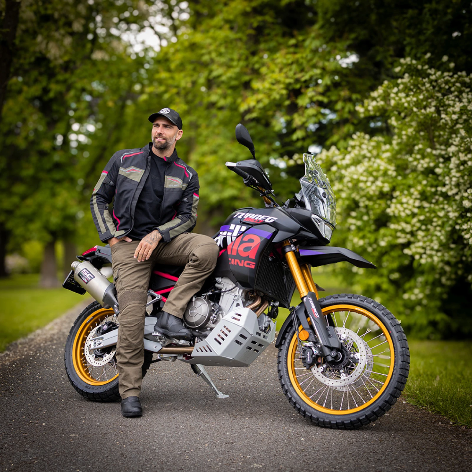 Letná moto bunda W-TEC Rovin Farba čierno-zeleno-červená, · záber 2