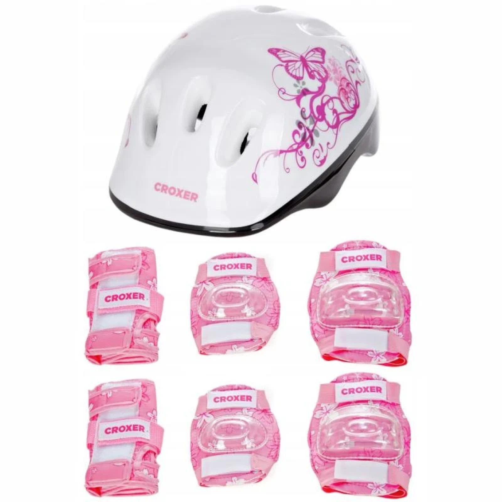 Croxer Silky Fibre pink sada chráničů a přilby · záber 1