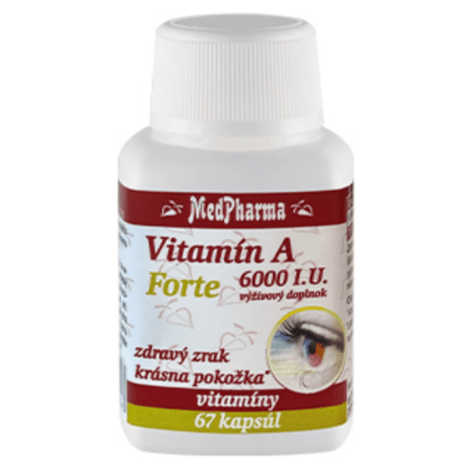 MEDPHARMA Vitamín A forte 6000 I.U. 67 kapsúl · záber 1