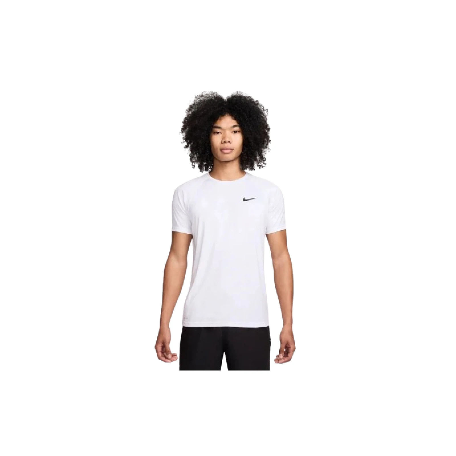 Pánske tréningové tričko s krátkym rukávom NIKE SWIM ESSENTIAL WHITE-WHITE · záber 2