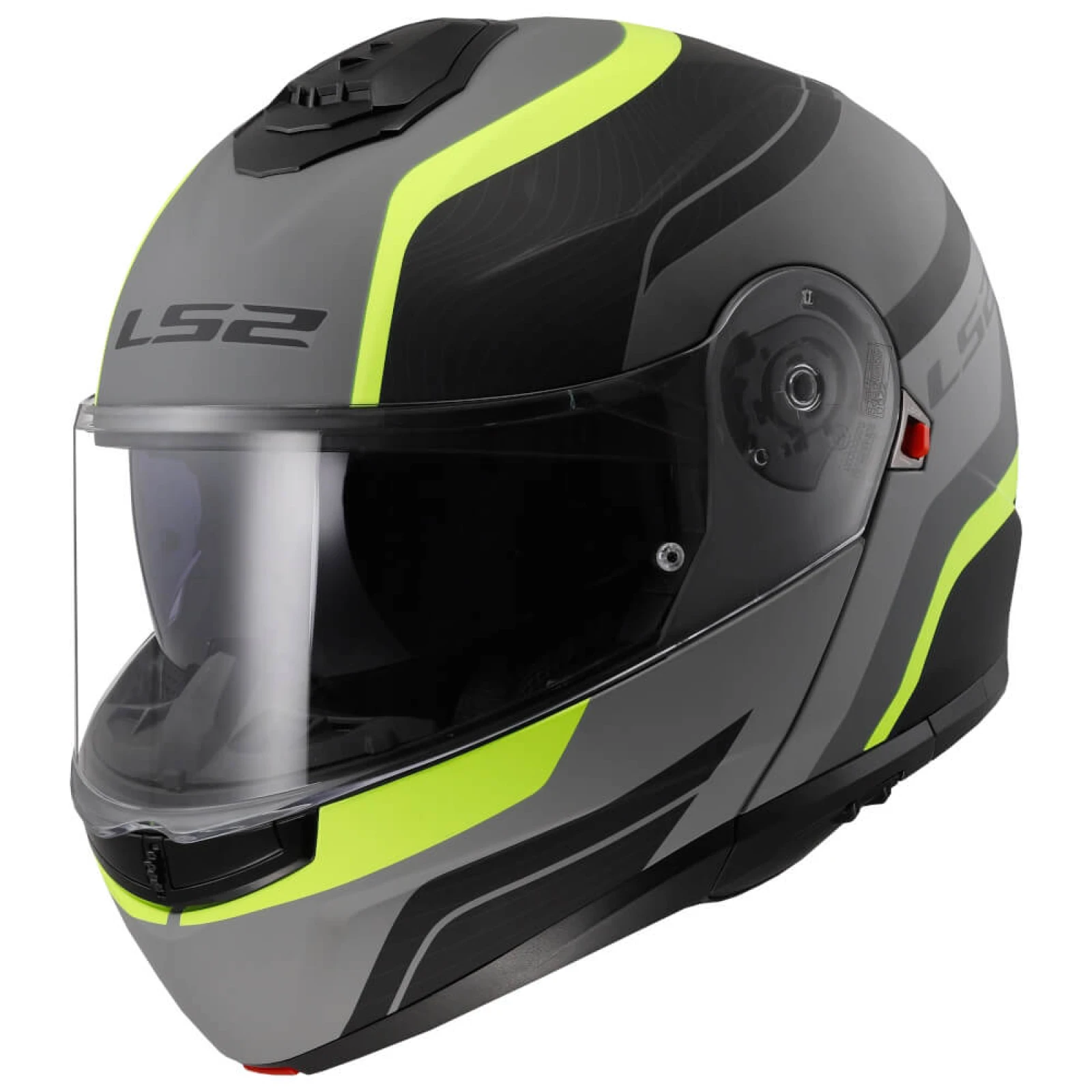LS2 FF908 Strobe II Matt Black H-V Yellow 3XL (65-66) · záber 1