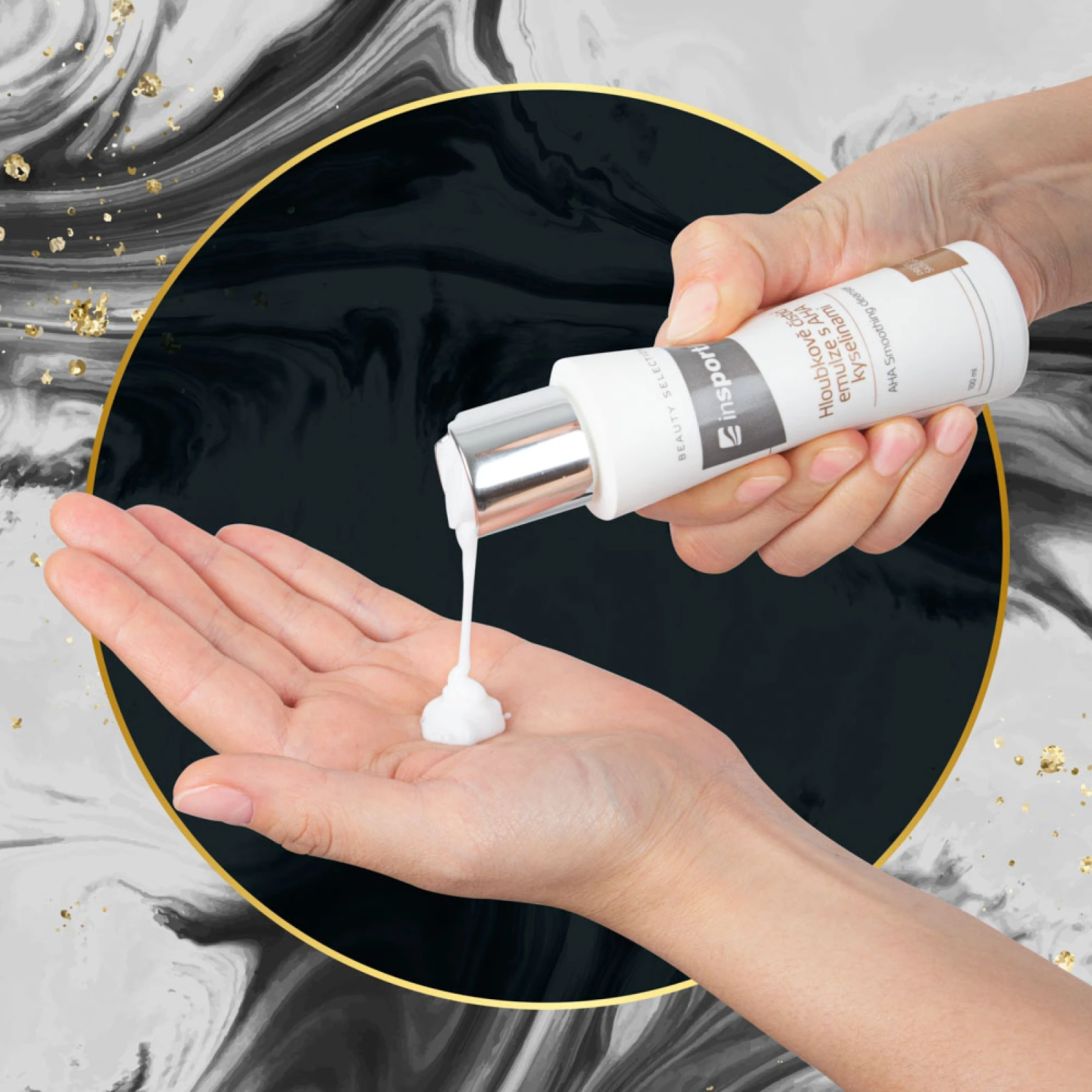 inSPORTline Hĺbkovo čistiaca emulzia s AHA kyselinami 100 ml · záber 4