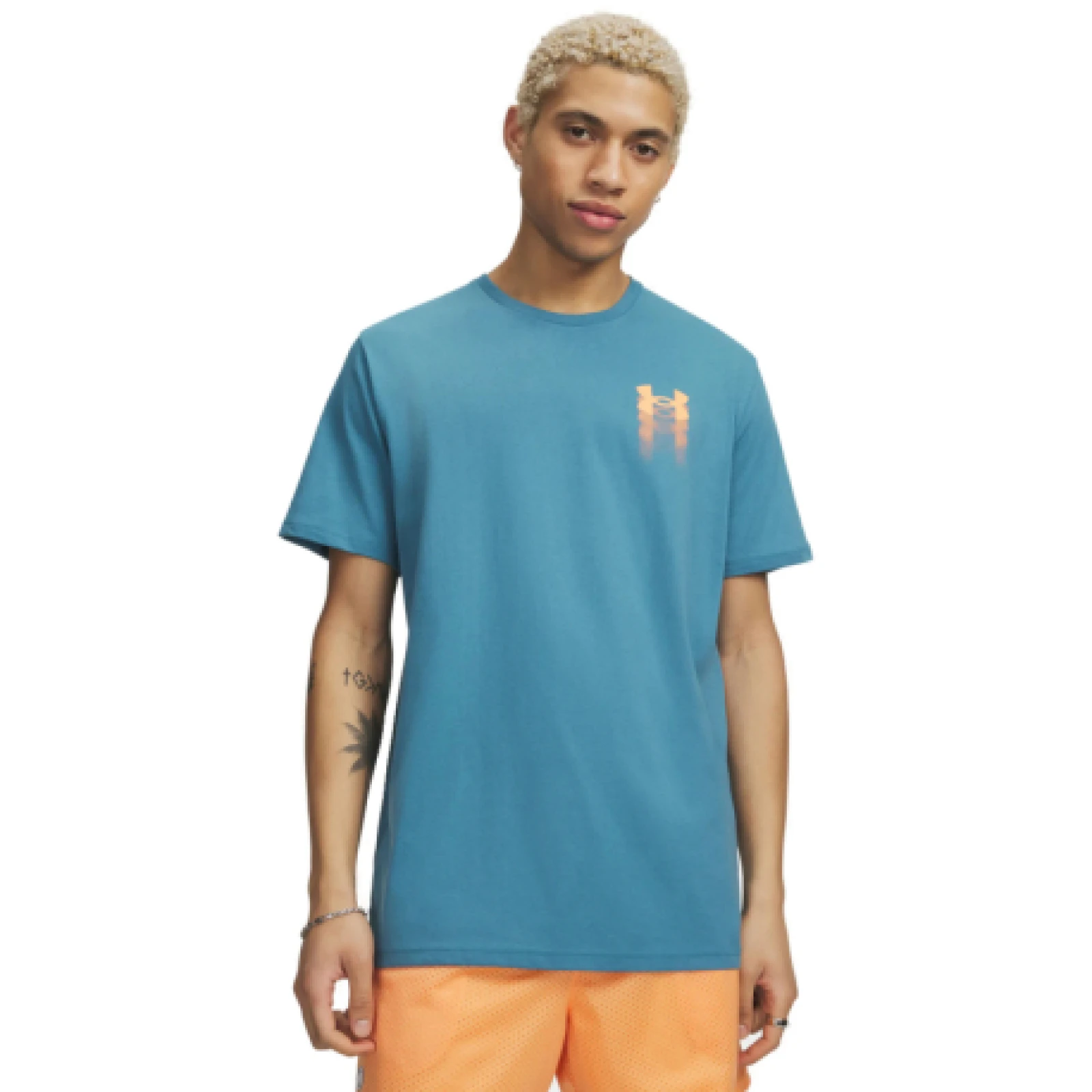 Pánske tričko s krátkym rukávom UNDER ARMOUR UA M BLUR LOGO SS-BLU · záber 1