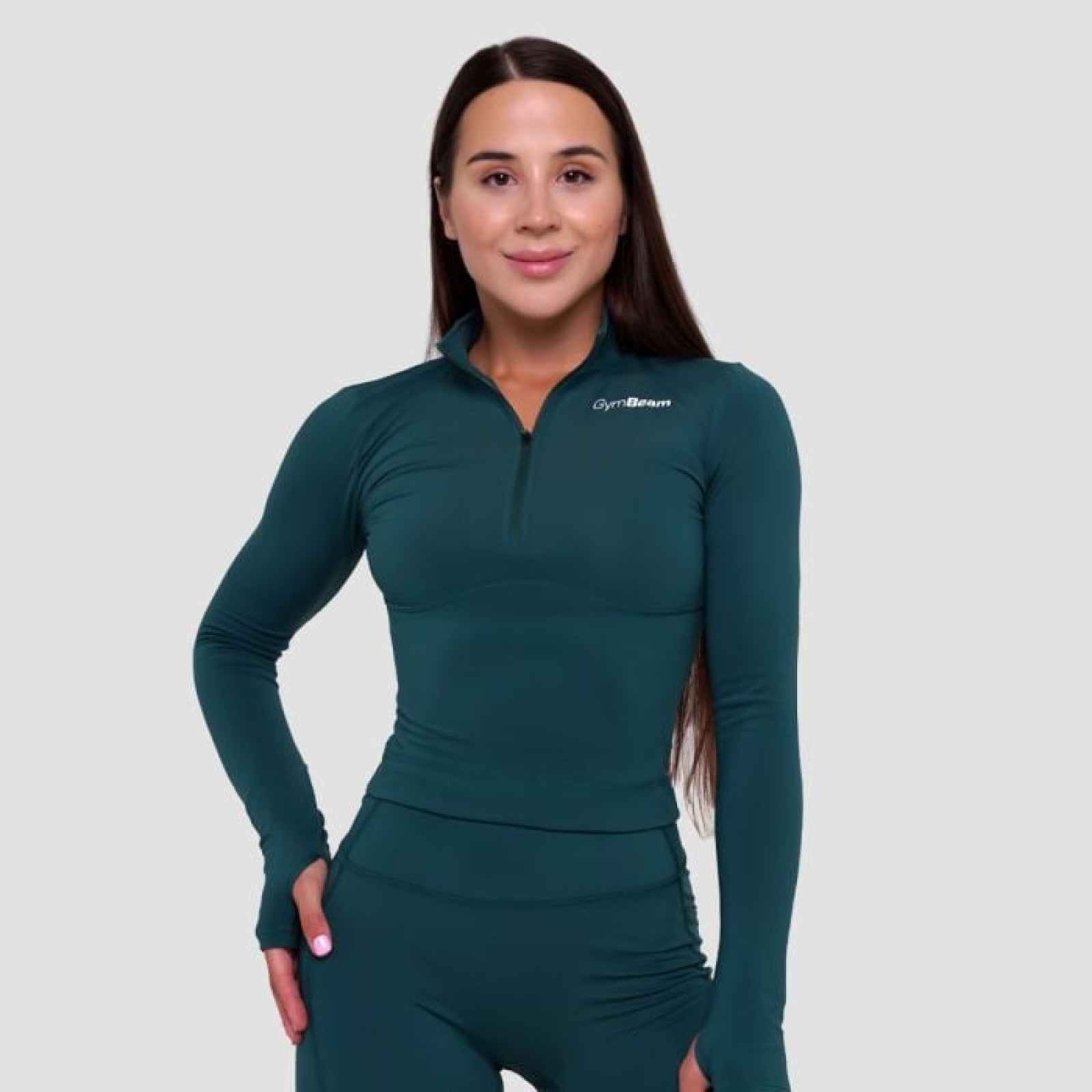 GymBeam Dámsky športový top Ignite Dark Green LL · záber 1
