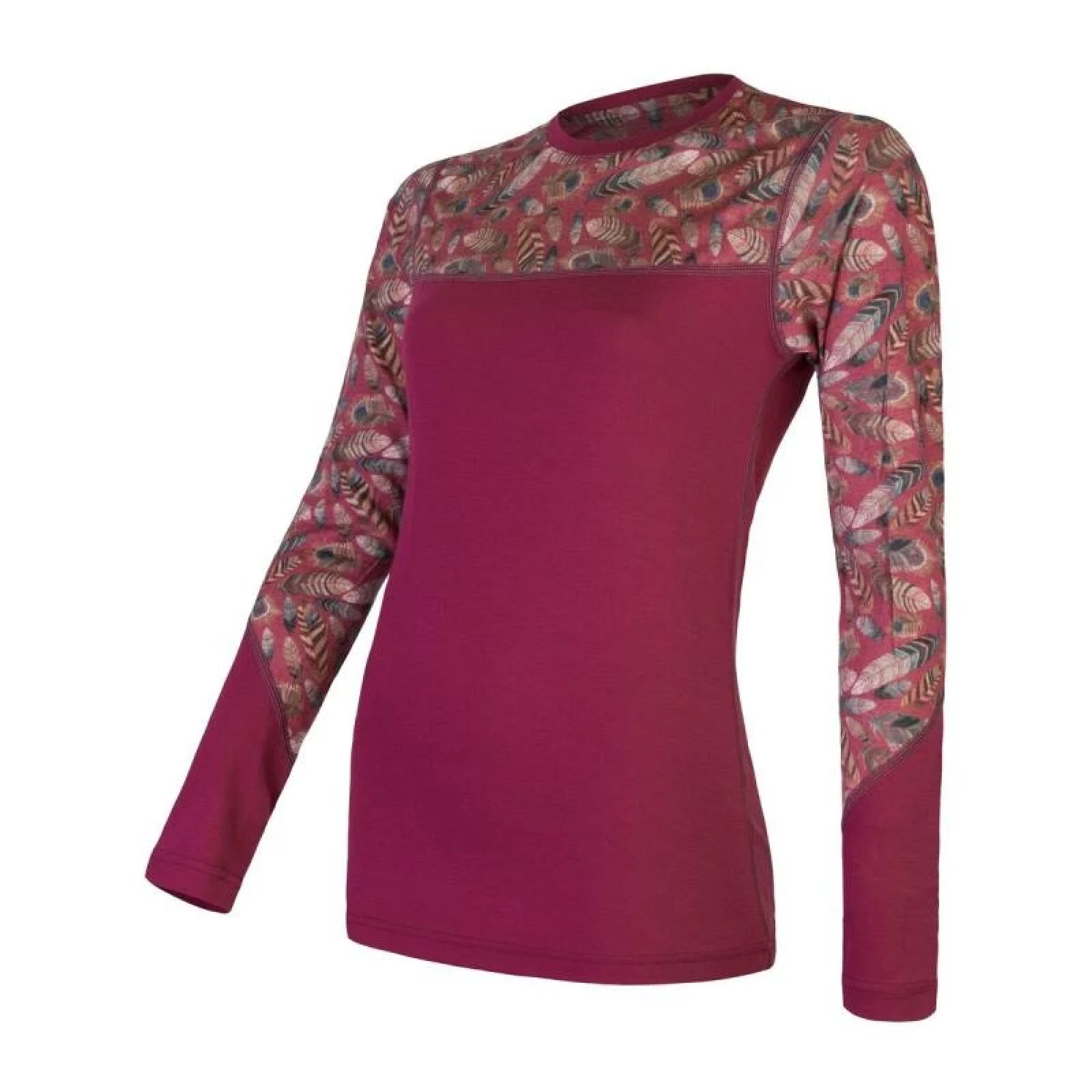 Sensor Merino Impress Lilla/feather - Velikost: S | Barva: Fialová · záber 1