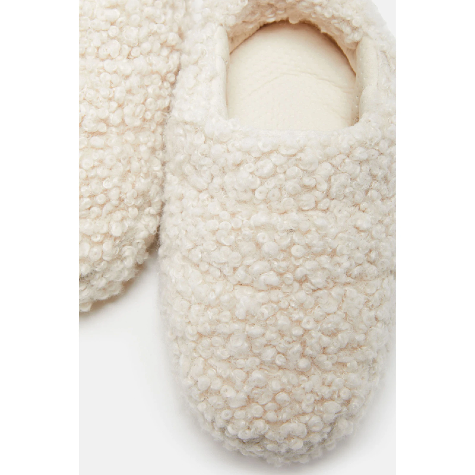 Dámske nízke zimné topánky MOON BOOT SANDAL BAND FAUX CURLY, 002 cream · záber 4