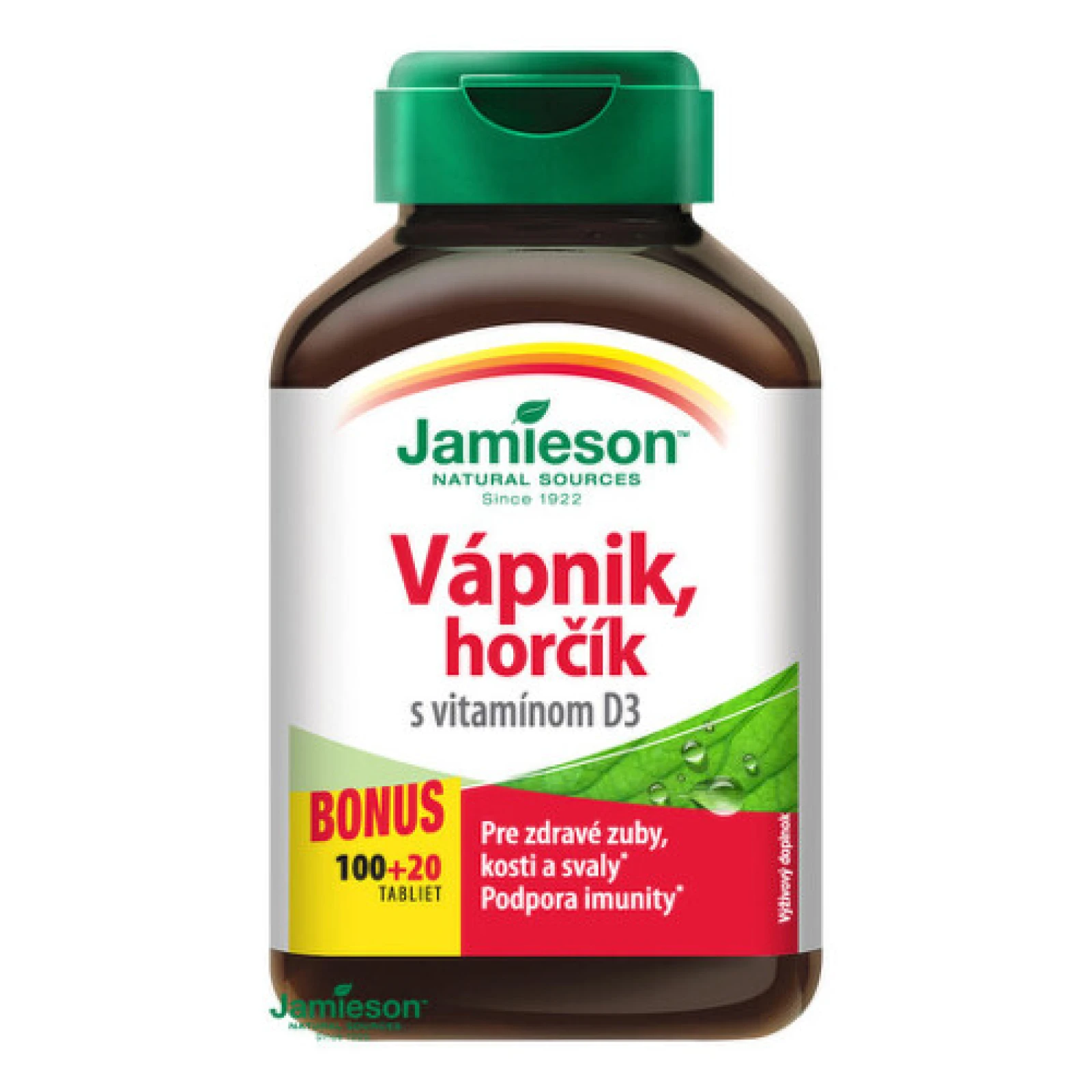 JAMIESON Vápnik, horčík s vitamínom D3 120 tabliet · záber 1