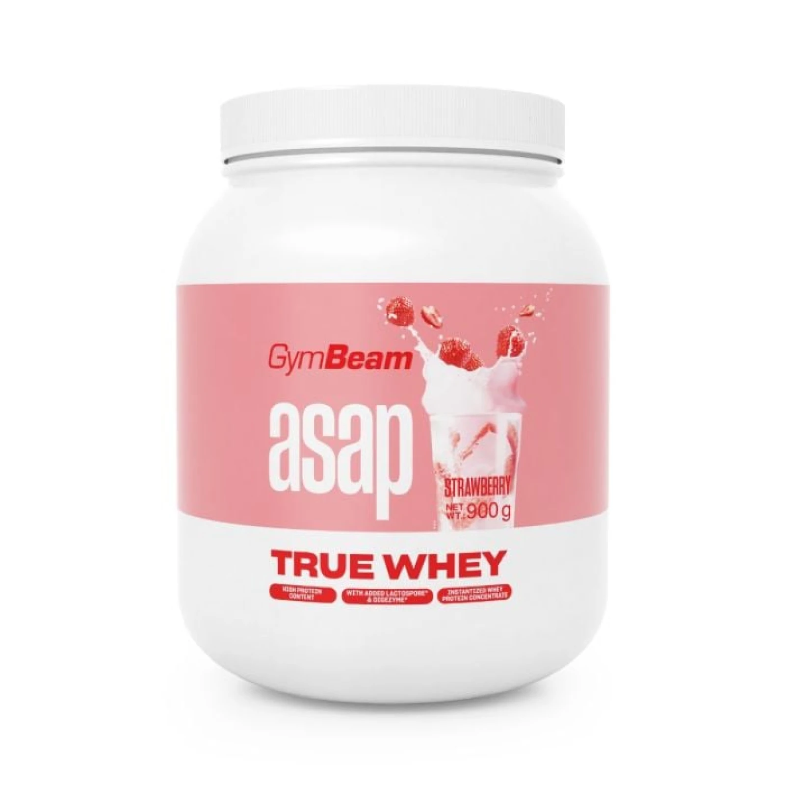 GymBeam ASAP True Whey jahoda · záber 3