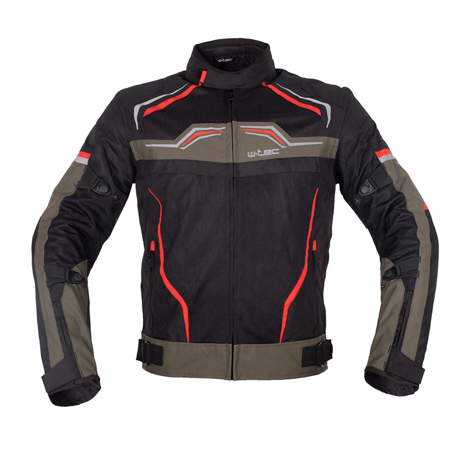 Letná moto bunda W-TEC Rovin Farba čierno-zeleno-červená, · záber 1