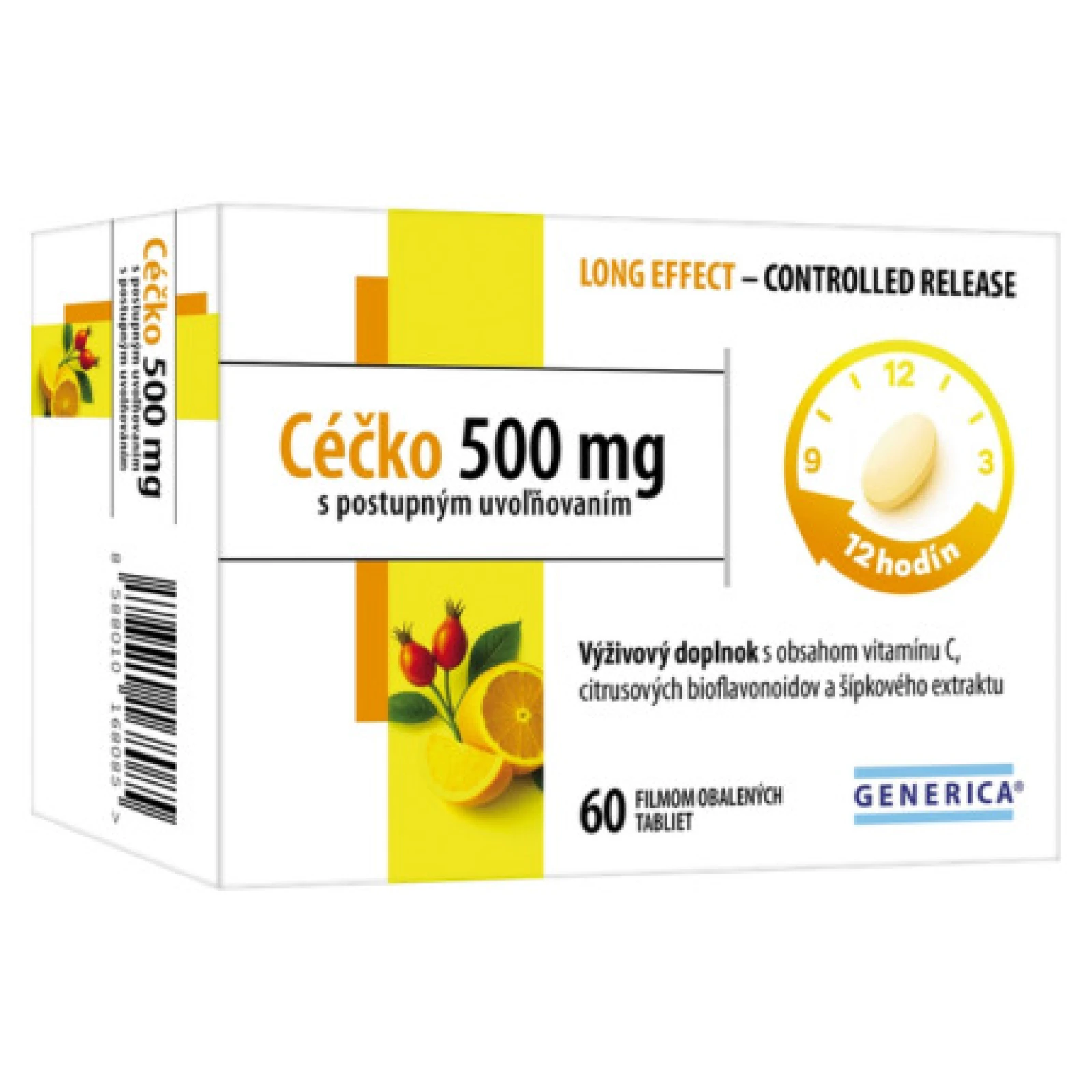 GENERICA Céčko 500 mg s postupným uvoľňovaním 60 tabliet · záber 1