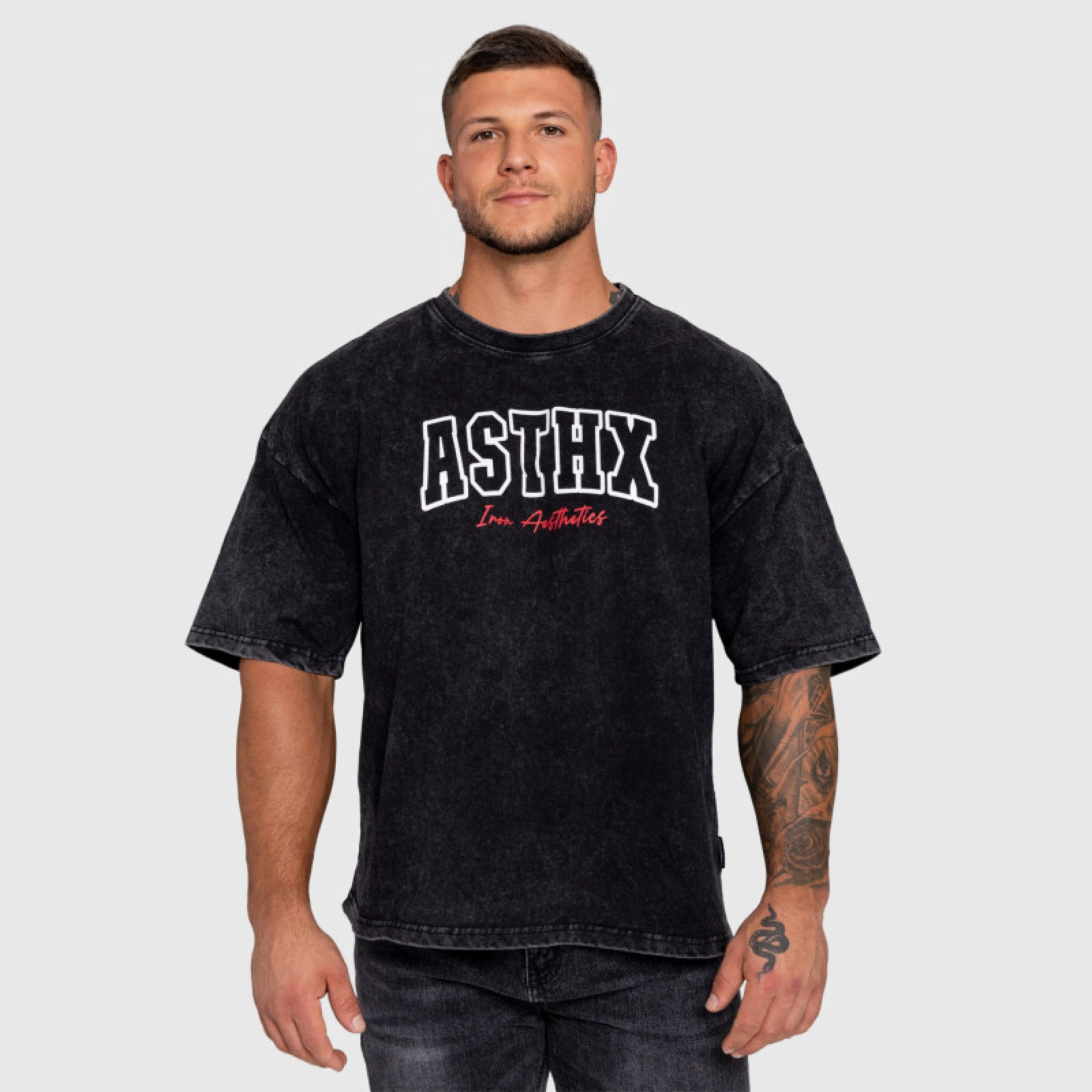 Pánske tričko Iron Aesthetics ASTHX, washed black · záber 6
