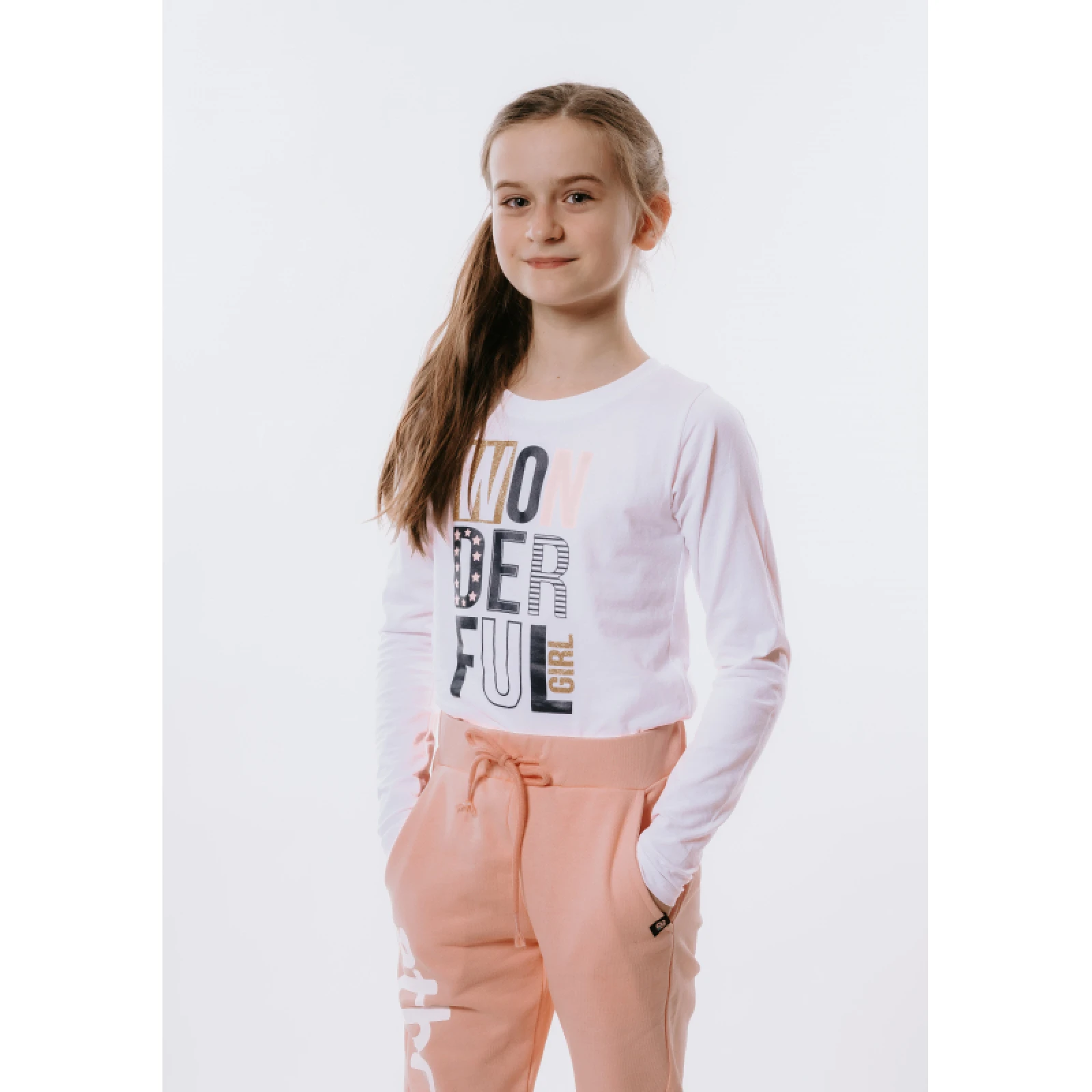 Dievčenské tričko s dlhým rukávom AUTHORITY KIDS T-WONDERFUL navy · záber 9