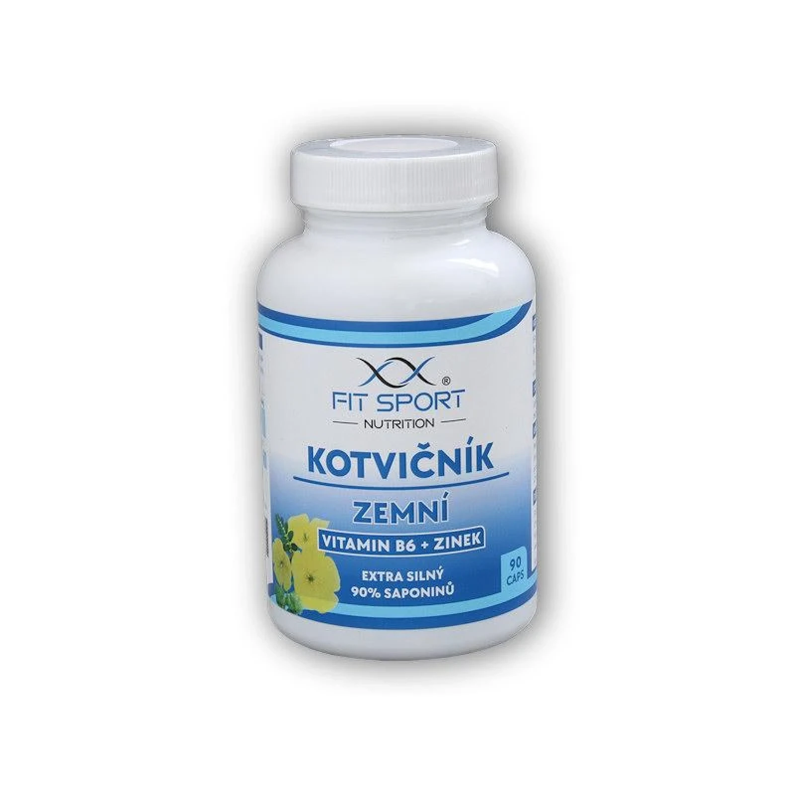 FitSport Nutrition Kotvičník zemní 90% + Vitamin B6 + Zinek 90 kapslí · záber 1