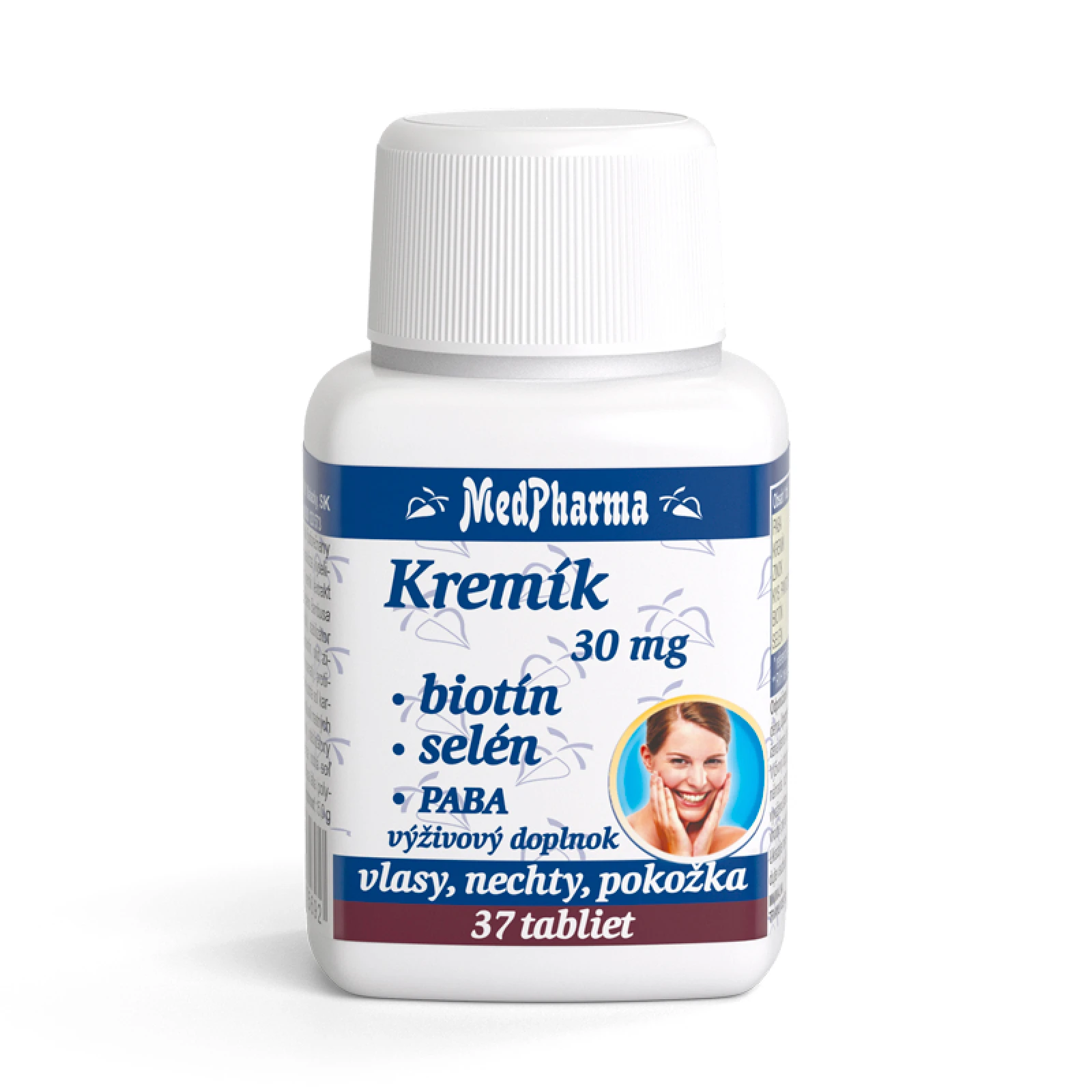 MedPharma KREMÍK 30mg+Biotín+Selén+PABA tablety 30+7 zadarmo · záber 1