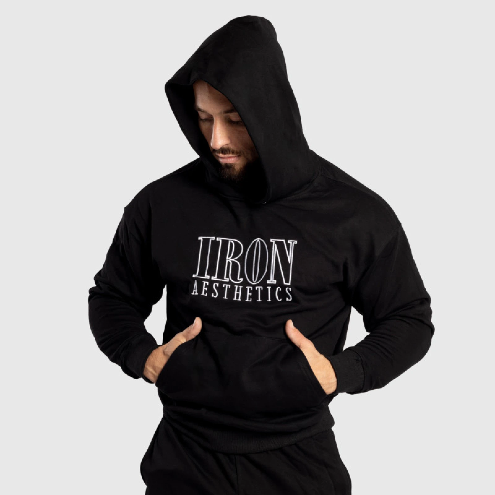 Pánska mikina Iron Aesthetics Swaggie, čierna · záber 4