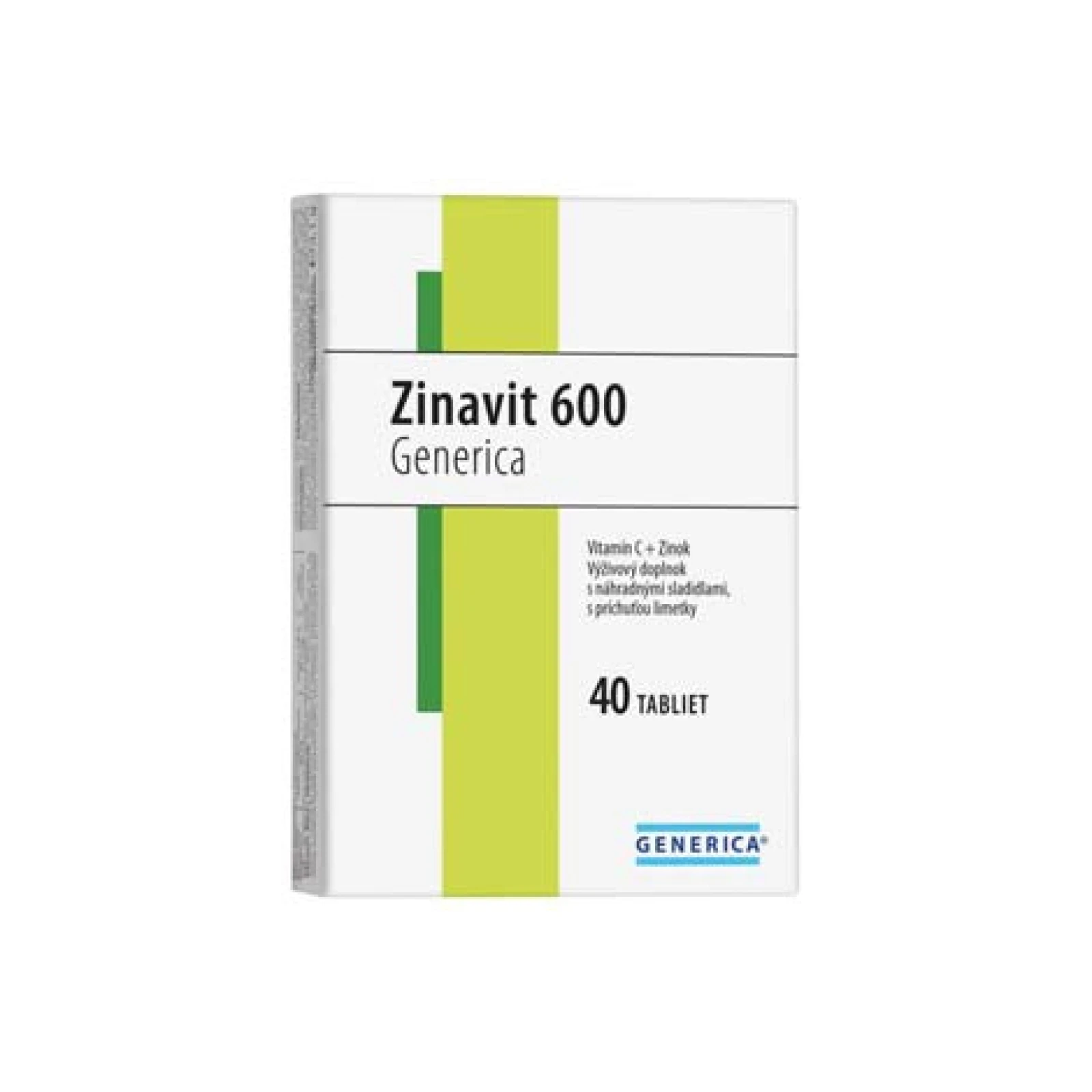 Zinavit 600 Generica limetka 40 tbl · záber 1