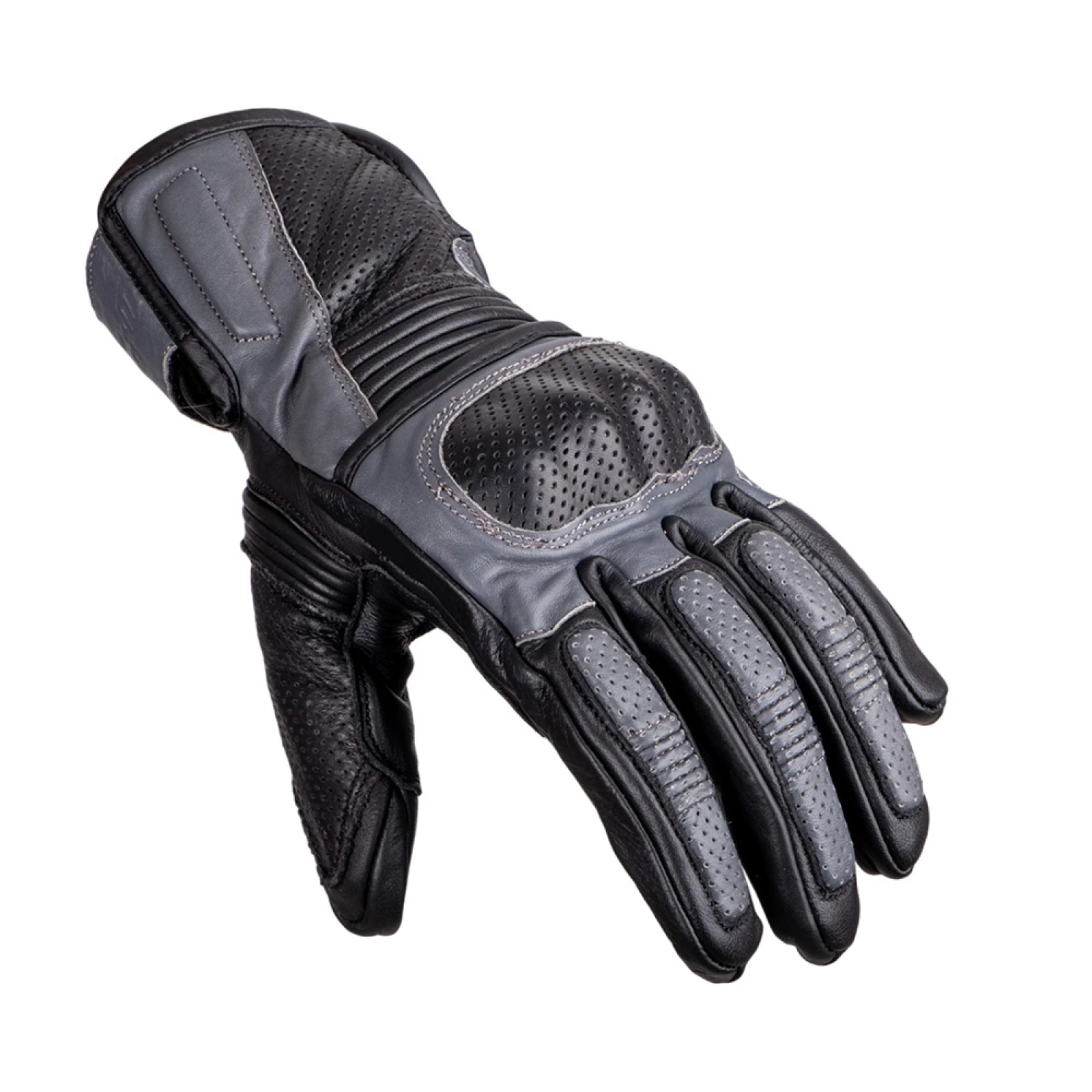 Kožené moto rukavice W-TEC Boldron Farba čierno-šedá, · záber 3
