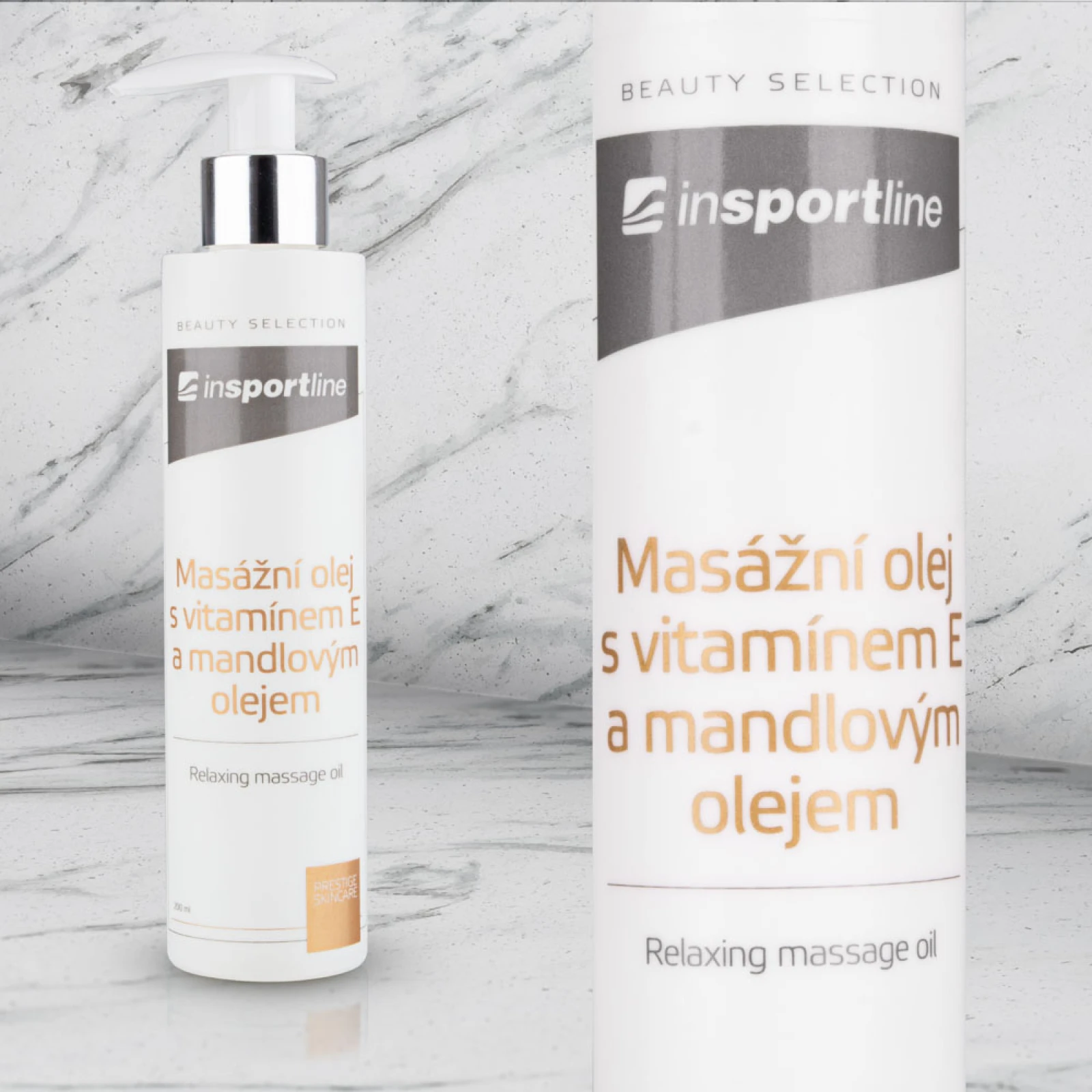 inSPORTline Masážny olej s vitamínom E a mandľovým olejom 200 ml · záber 1