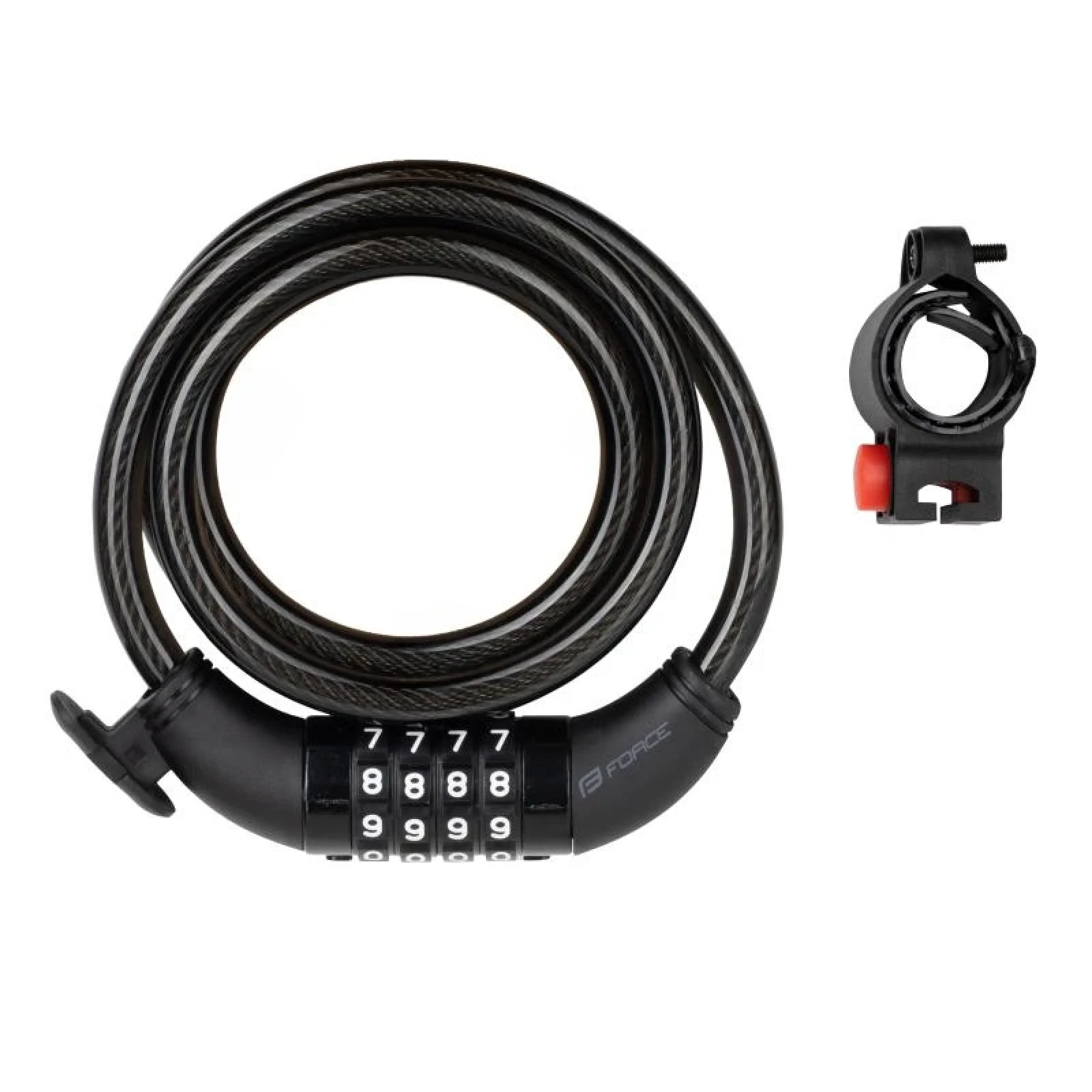 Force Zámek S10/1200mm, kódový, černý · záber 1