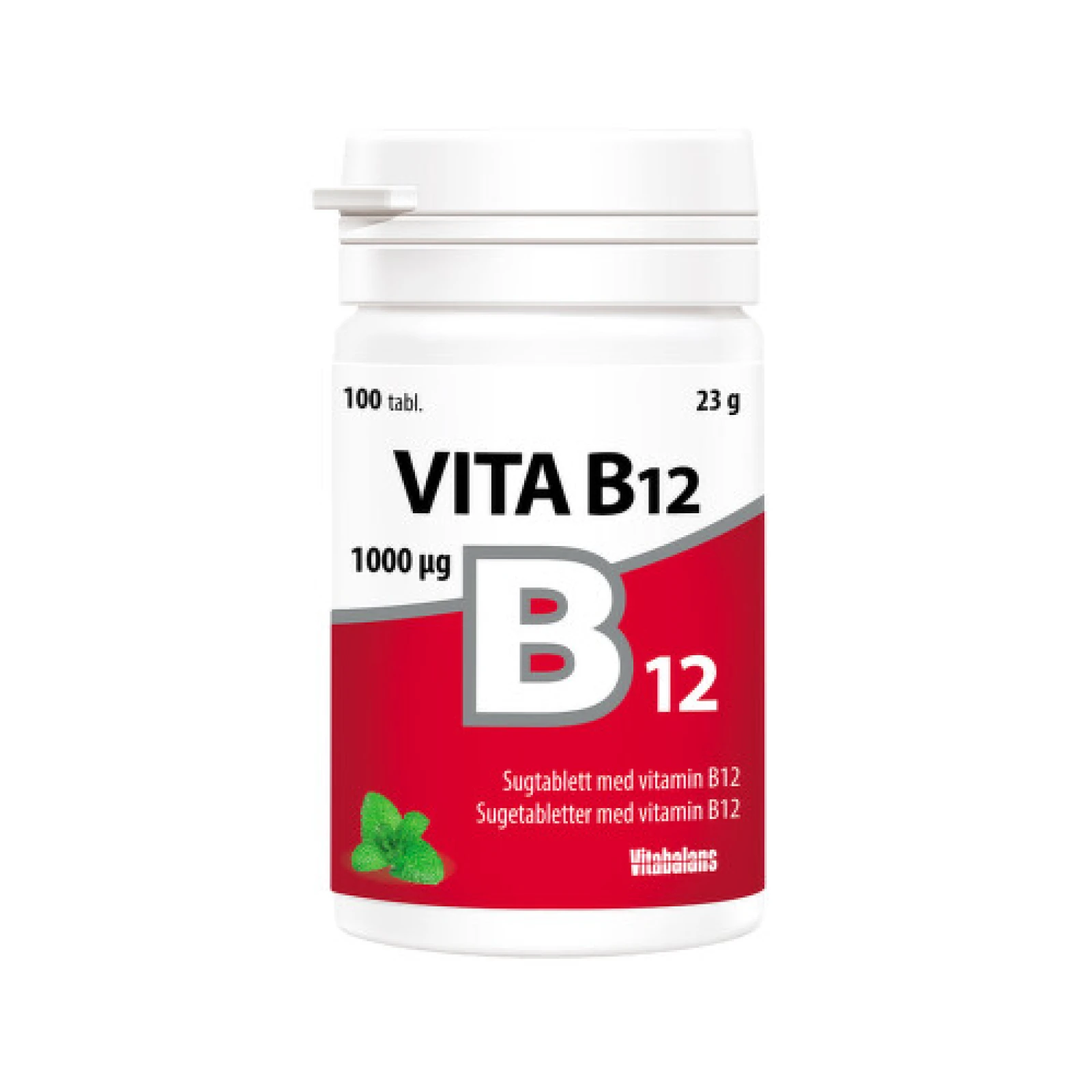 VITABALANS Vita B12 1 mg s príchuťou mäty 100 žuvacích tabliet · záber 1