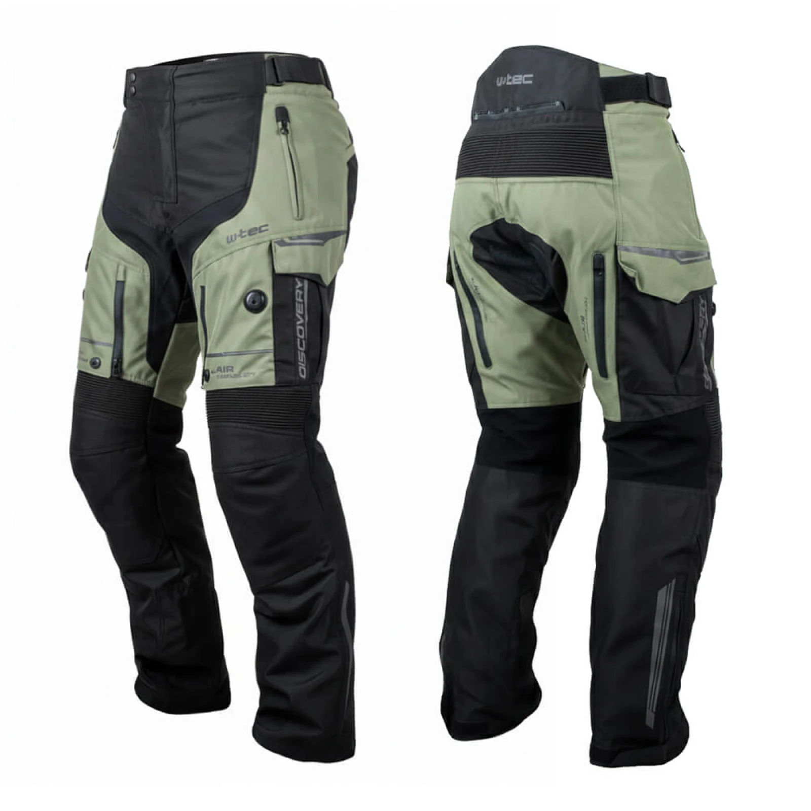 Moto nohavice W-TEC Karmal Farba čierno-olivovo zelená, · záber 2