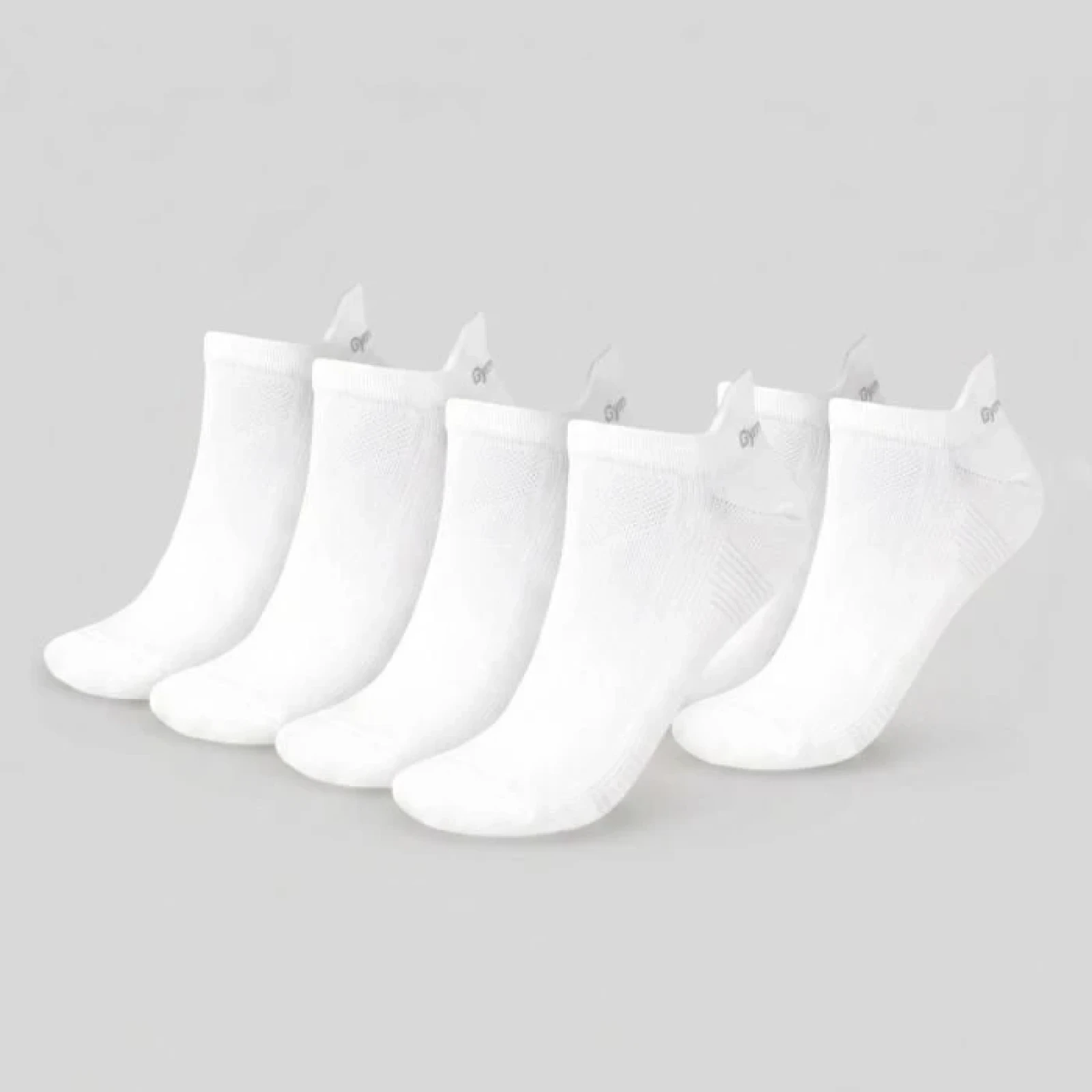 GymBeam Ponožky Tab 3Pack White - Velikost: XL | Barva: biela | Hmotnost: 0,086 kg | Balení: 170 · záber 3
