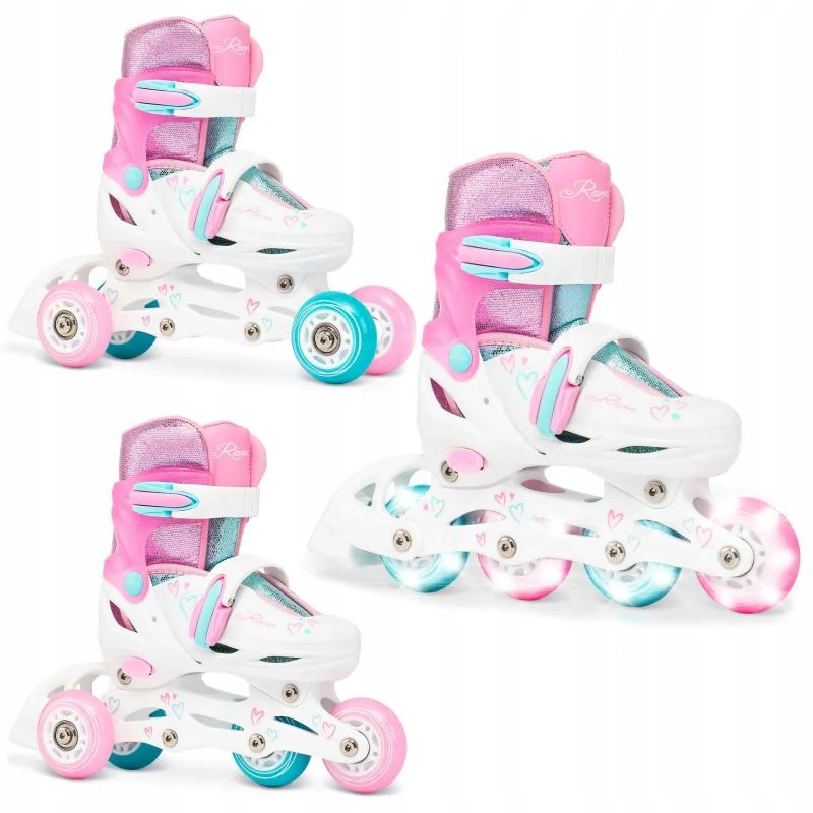 Raven Loret Glitter White/Mint/Pink - Velikost: 27-30 | Barva: Biela · záber 2