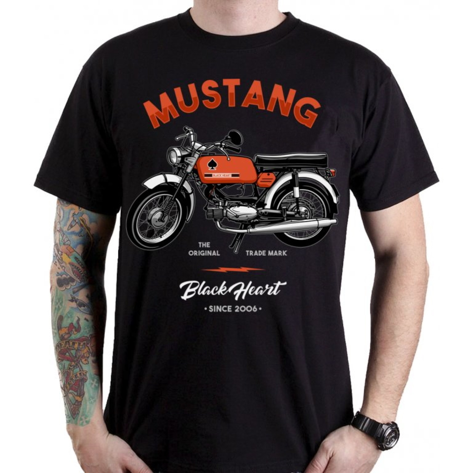 BLACK HEART Mustang čierna - L · záber 1