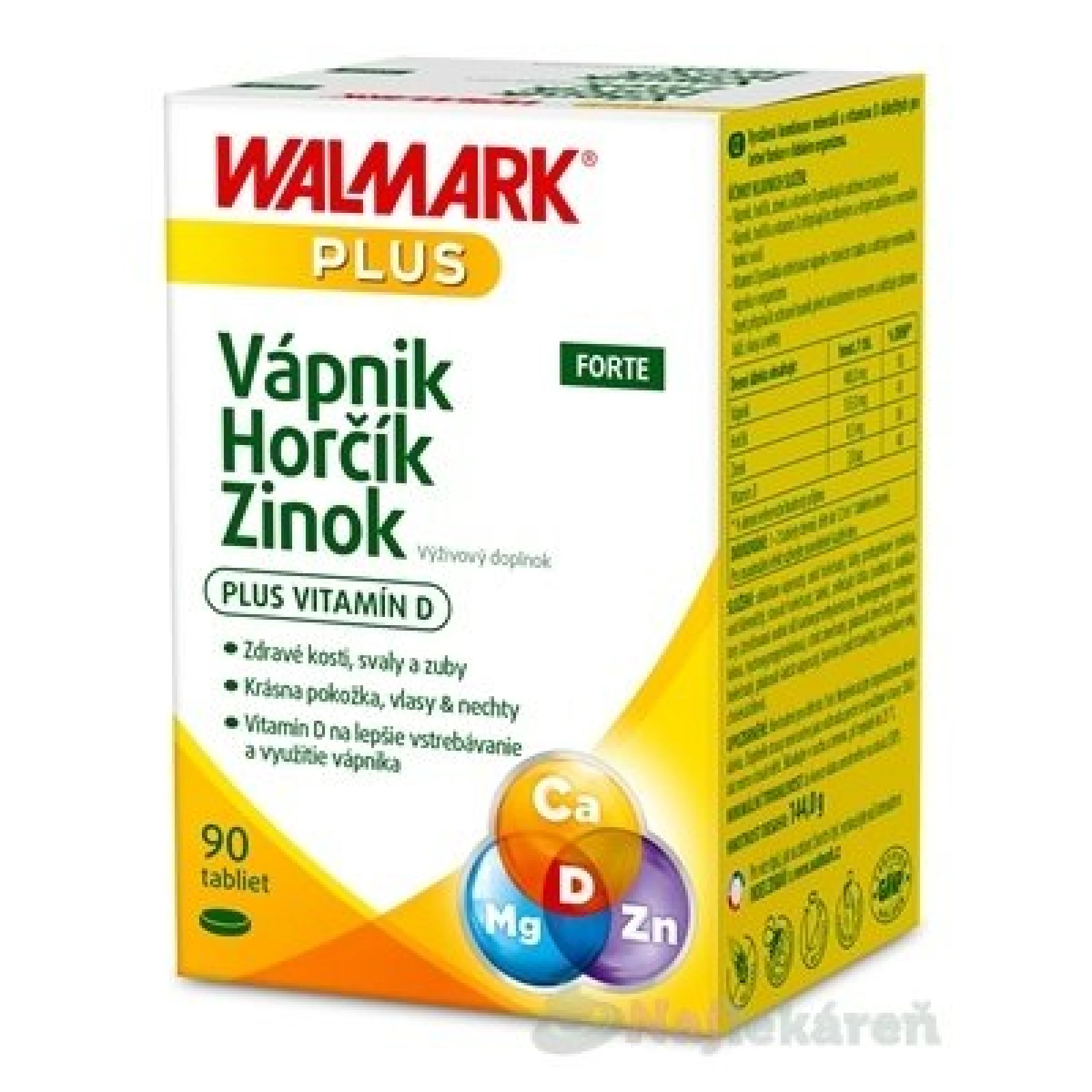 WALMARK Vápnik Horčík Zinok FORTE, 90 tbl · záber 1