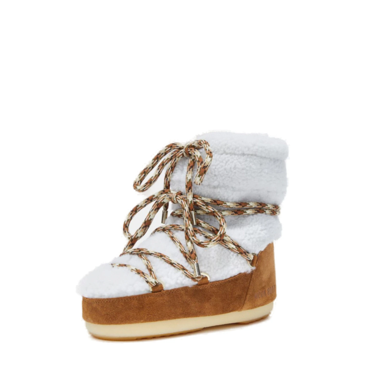 Dámske nízke zimné topánky MOON BOOT LIGHT LOW SHEARLING, 001 whisky off white - Pohlavie: Zeny · záber 2