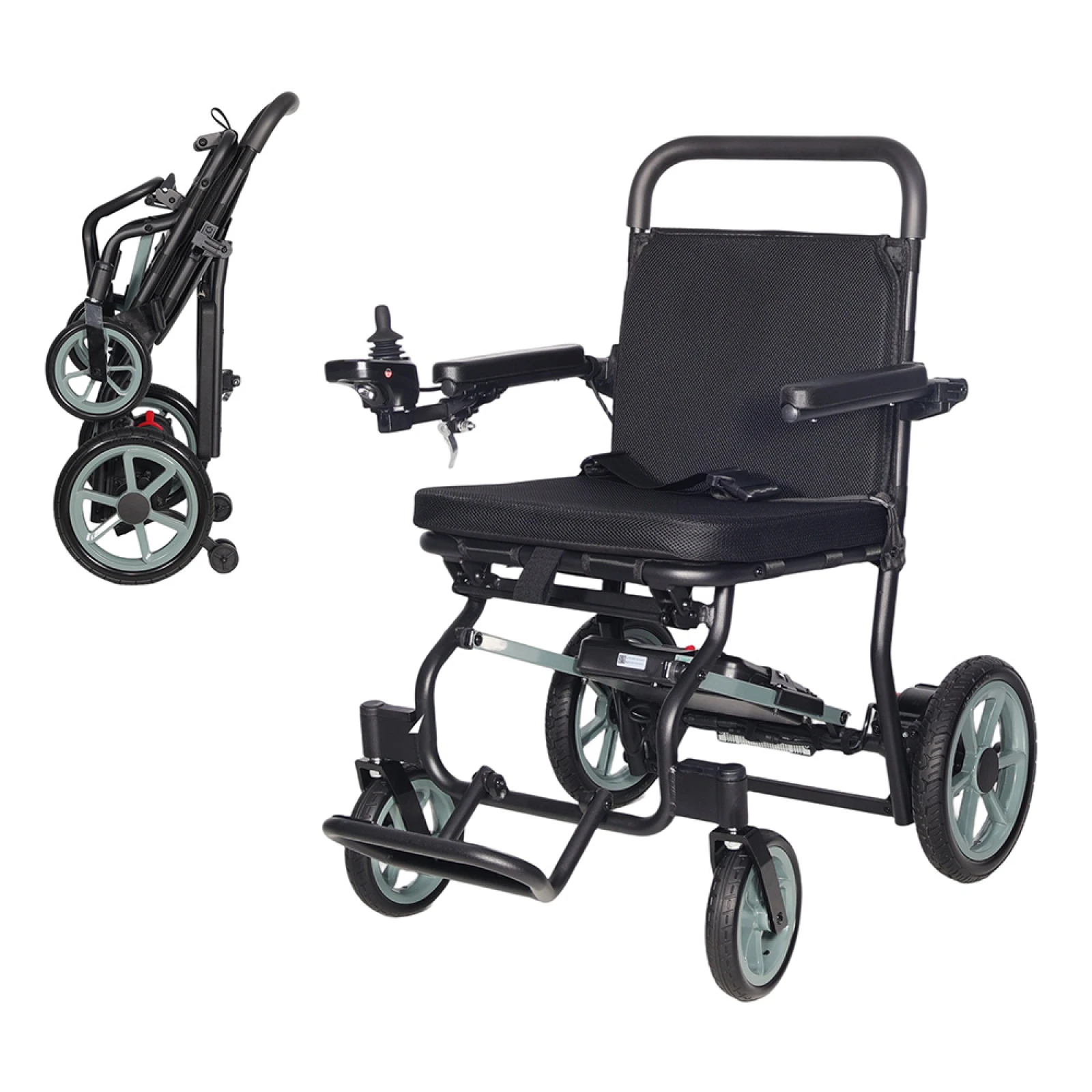 Elektrický odľahčený invalidný vozík inSPORTline Zauney • 16,6kg • do 100kg • až 20km dojazd · záber 1