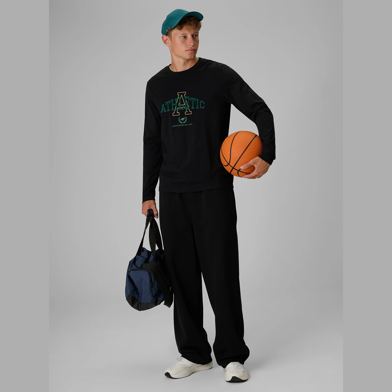 Longsleeve regular s potlačou pánsky - čierny · záber 2