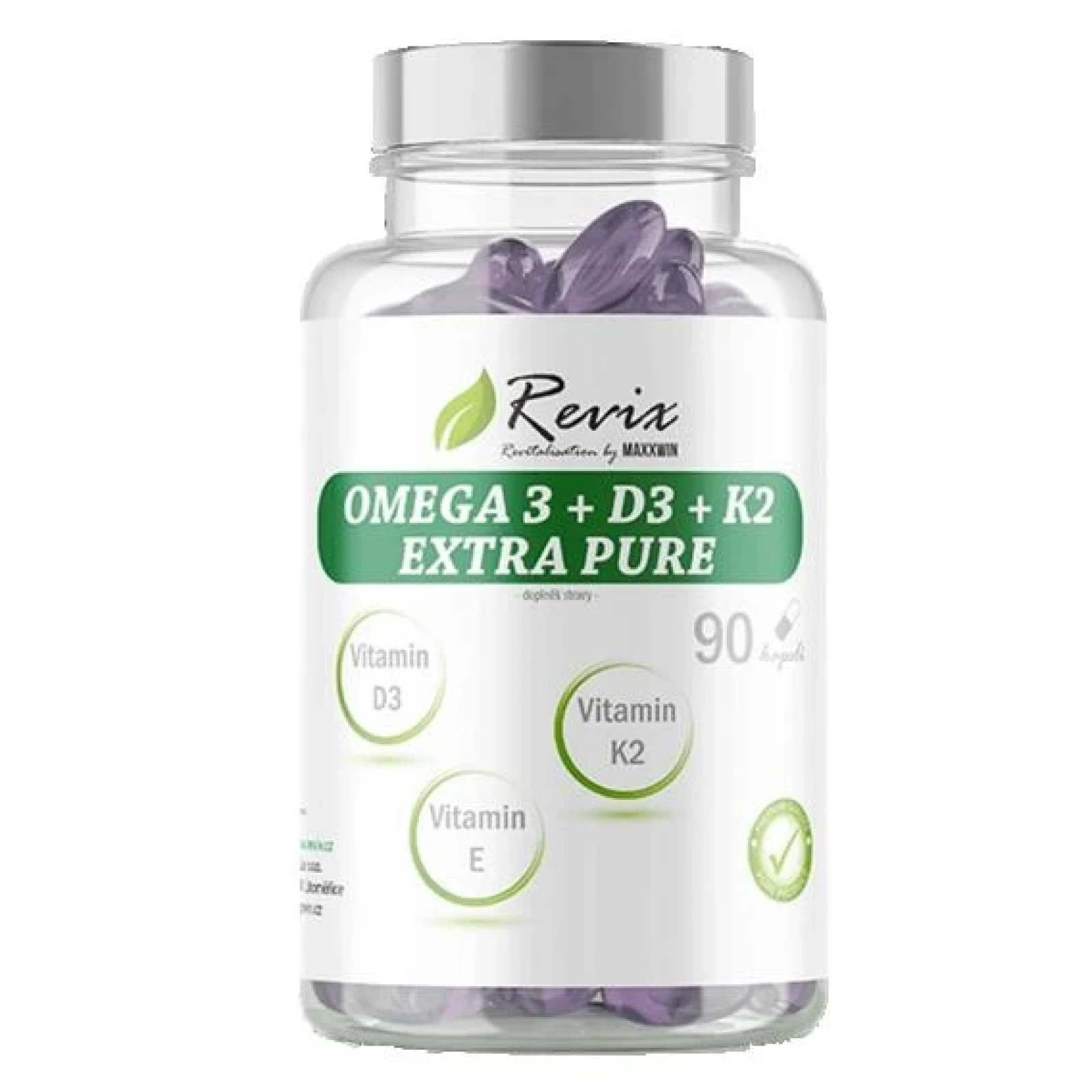 Revix Omega 3 + D3 K2 Extra pure 90 kapslí · záber 1