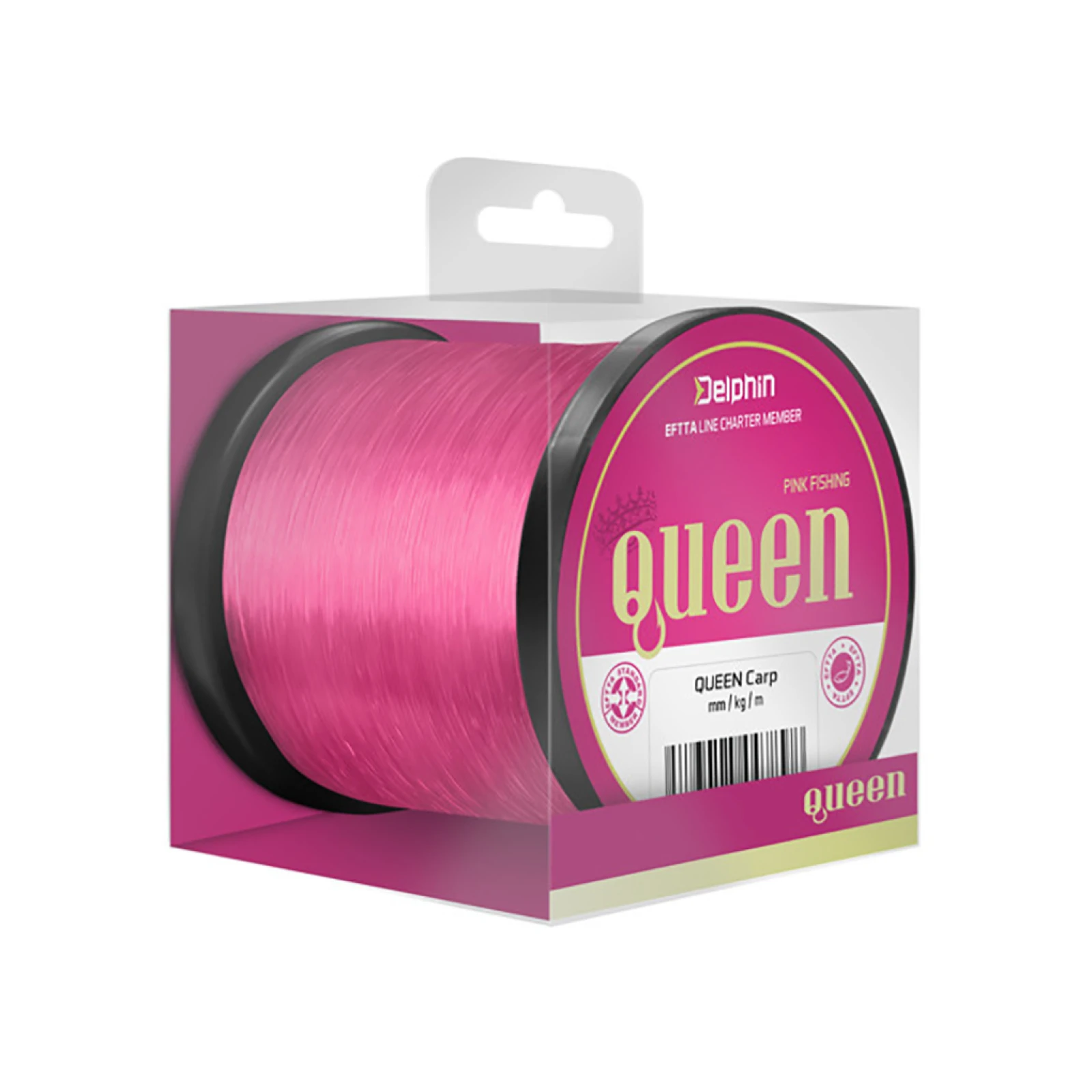 DELPHIN Queen Carp ružový priemer 0,30 mm, nosnosť 6,80 kg, balenie 600 m · záber 1
