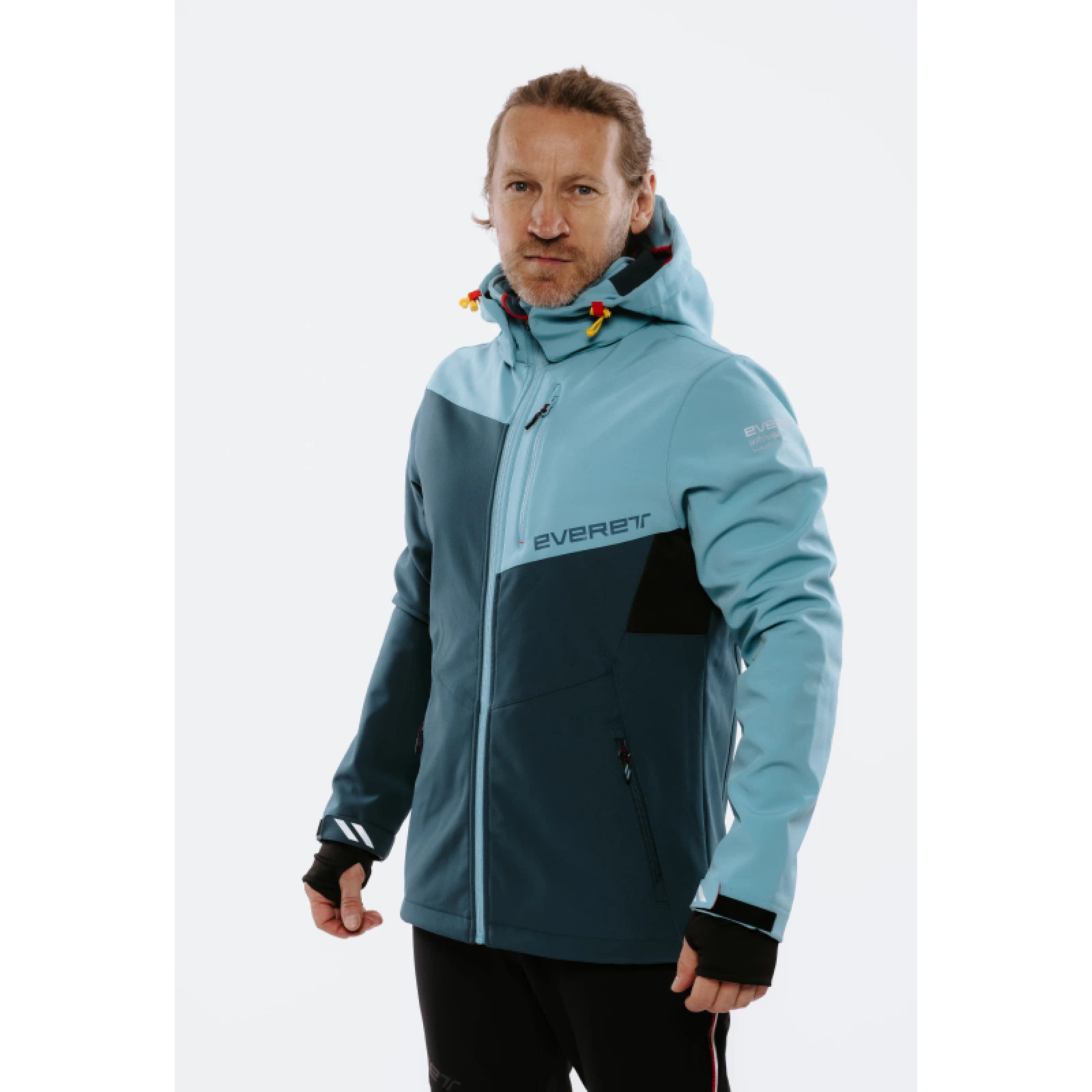 Pánska turistická softshellová bunda EVERETT ShellX jckt M blue · záber 6
