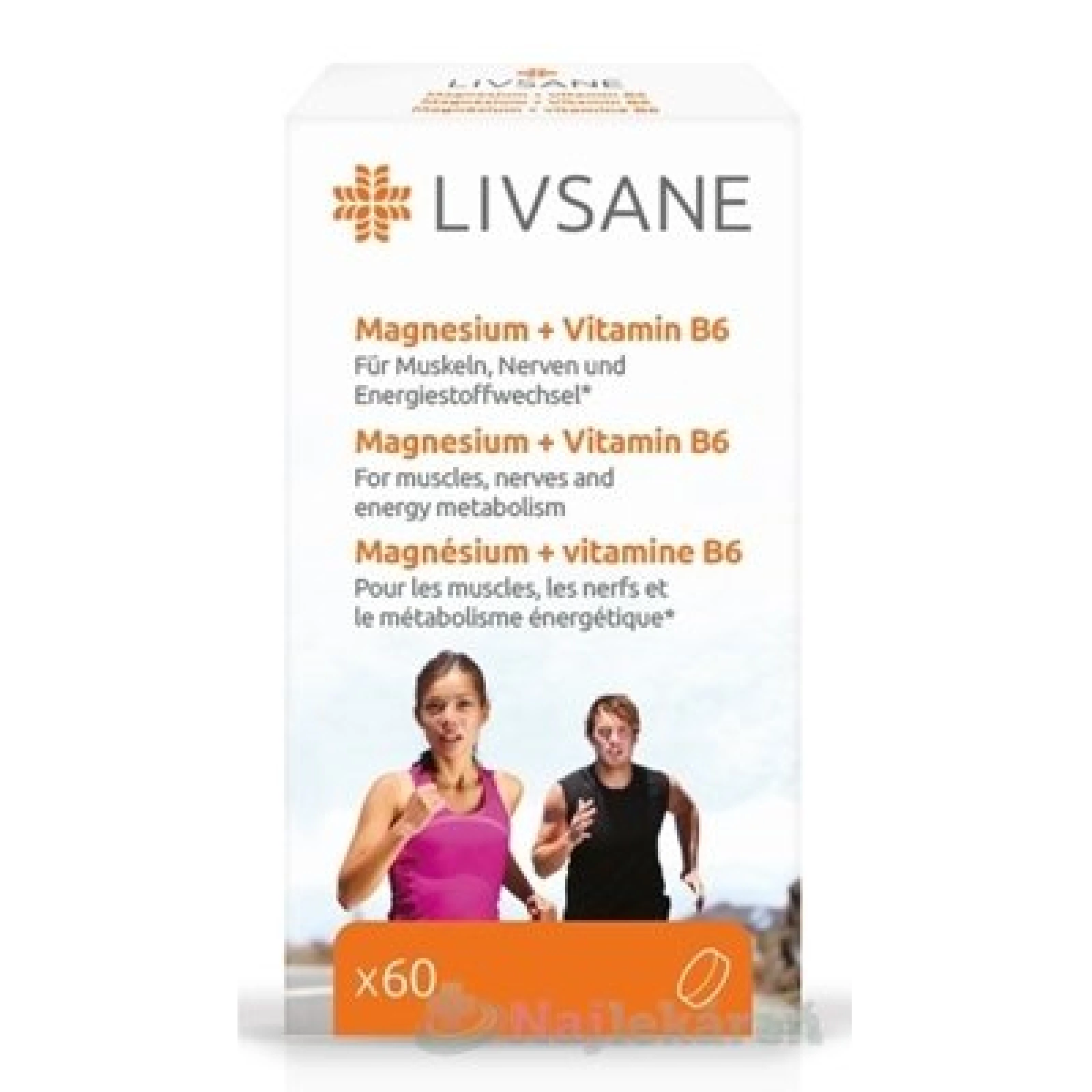 Livsane magnézium + vitamín B6 60 tabliet · záber 1