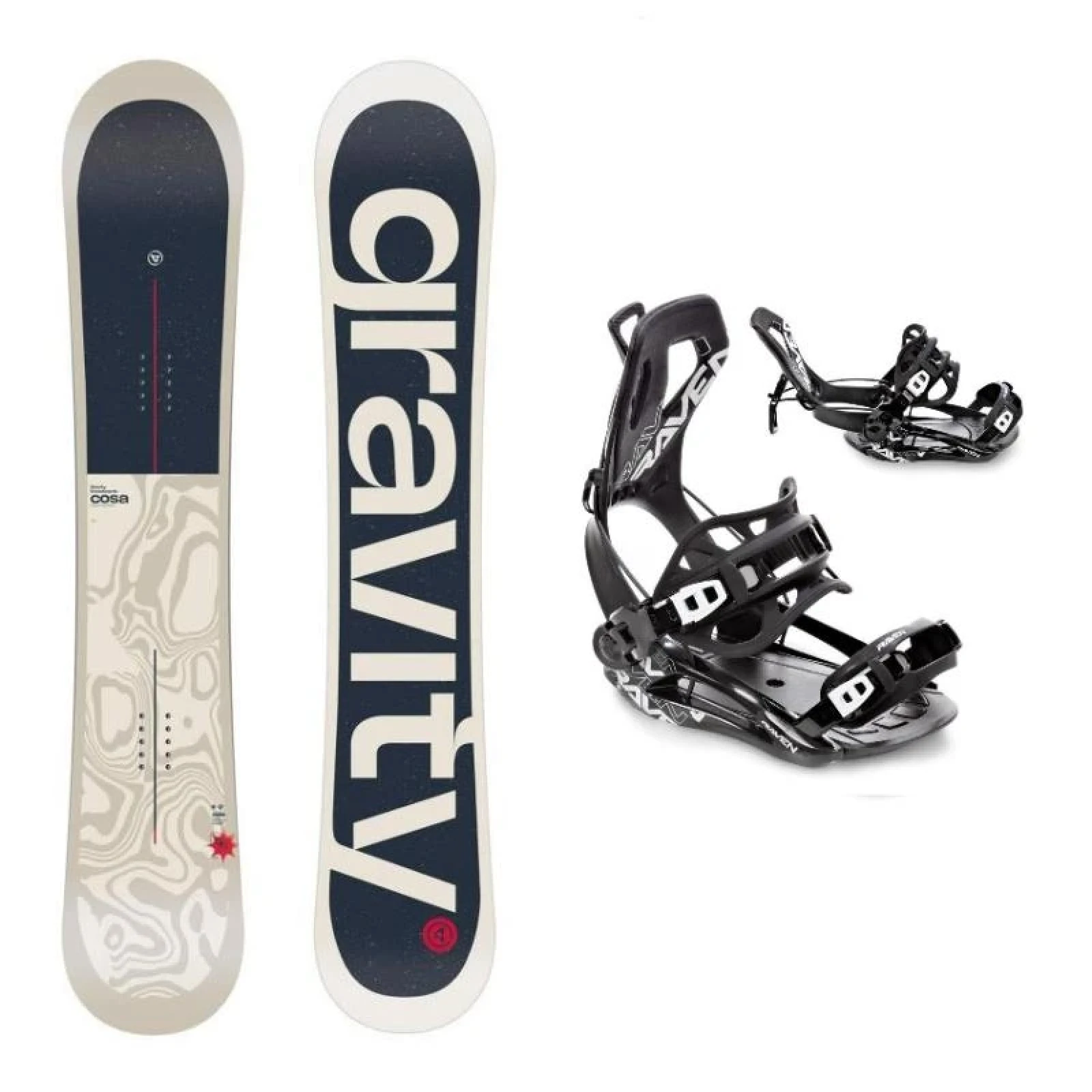 Gravity Cosa 25/26 pánský snowboard + Raven Fastec FT360 black vázání · záber 1