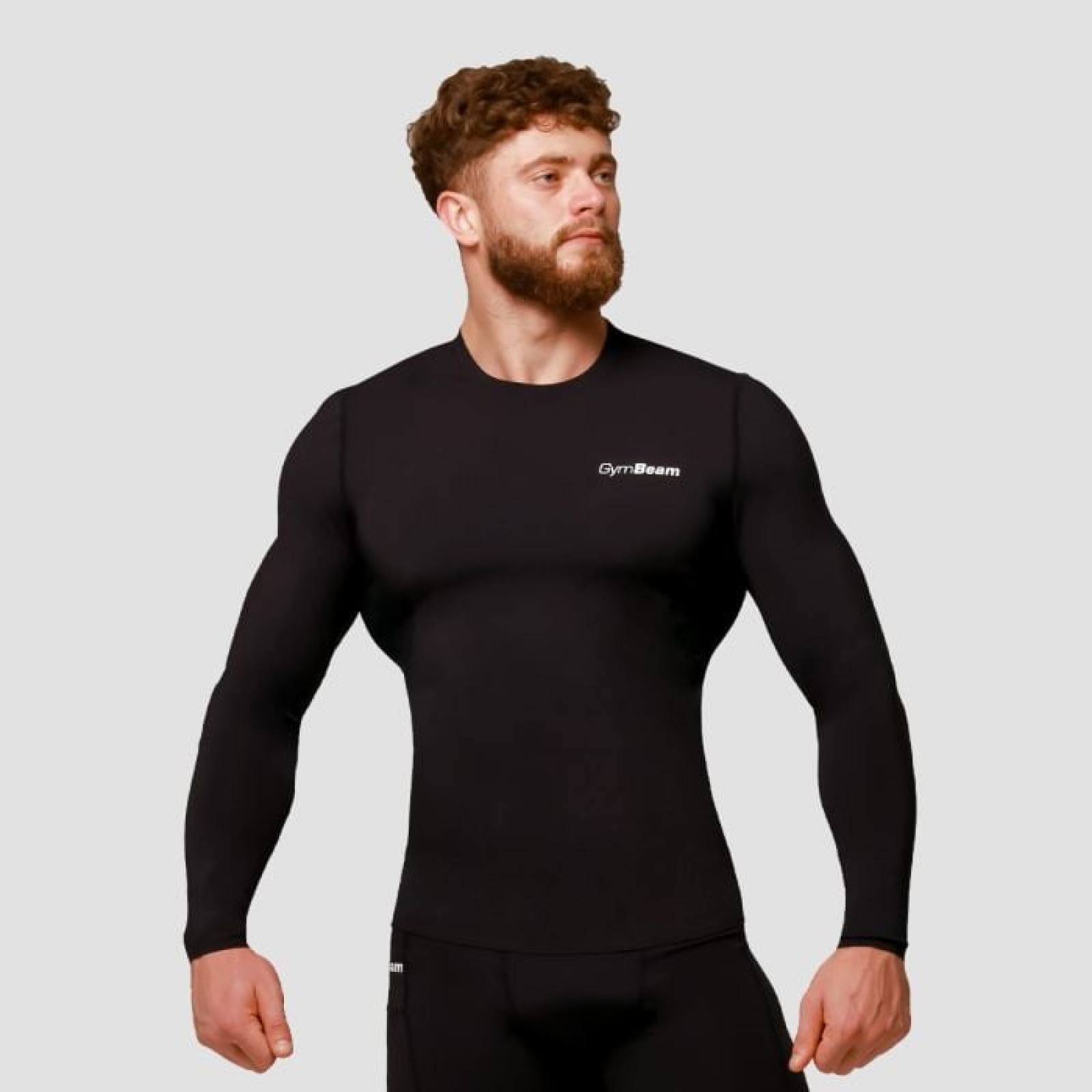 GymBeam Kompresné tričko s dlhým rukávom Mid Black XL · záber 1
