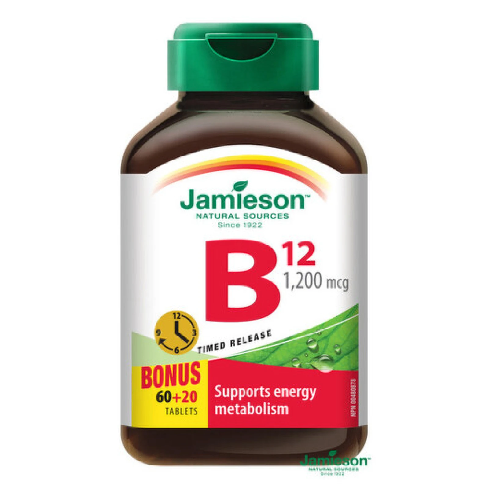 JAMIESON Vitamín B12 s postupným uvoľňovaním 60 + 20 tabliet ZADARMO · záber 1