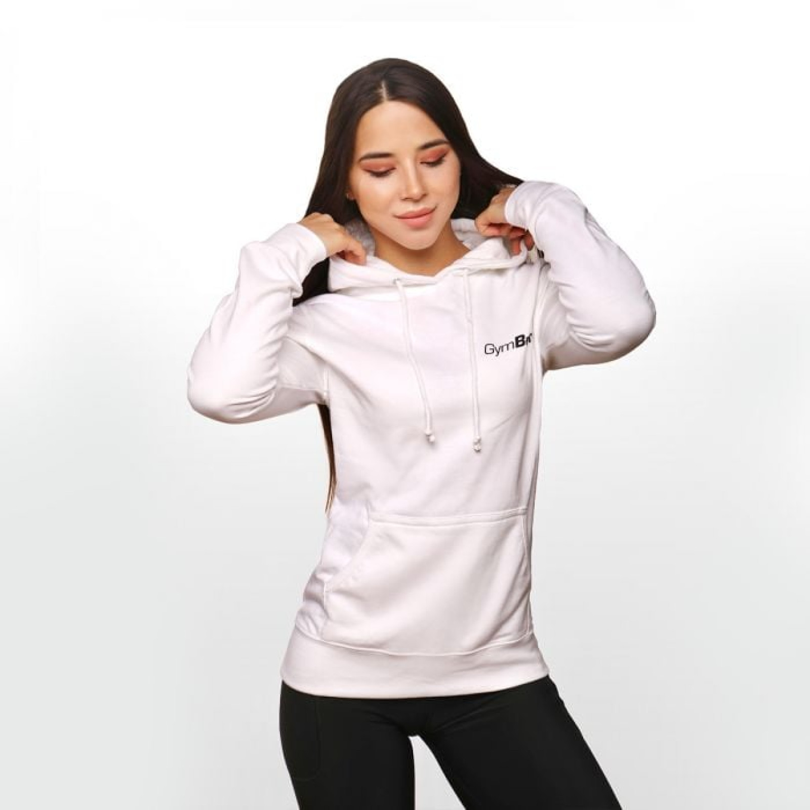 GymBeam Dámska mikina PRO Hoodie White L · záber 1