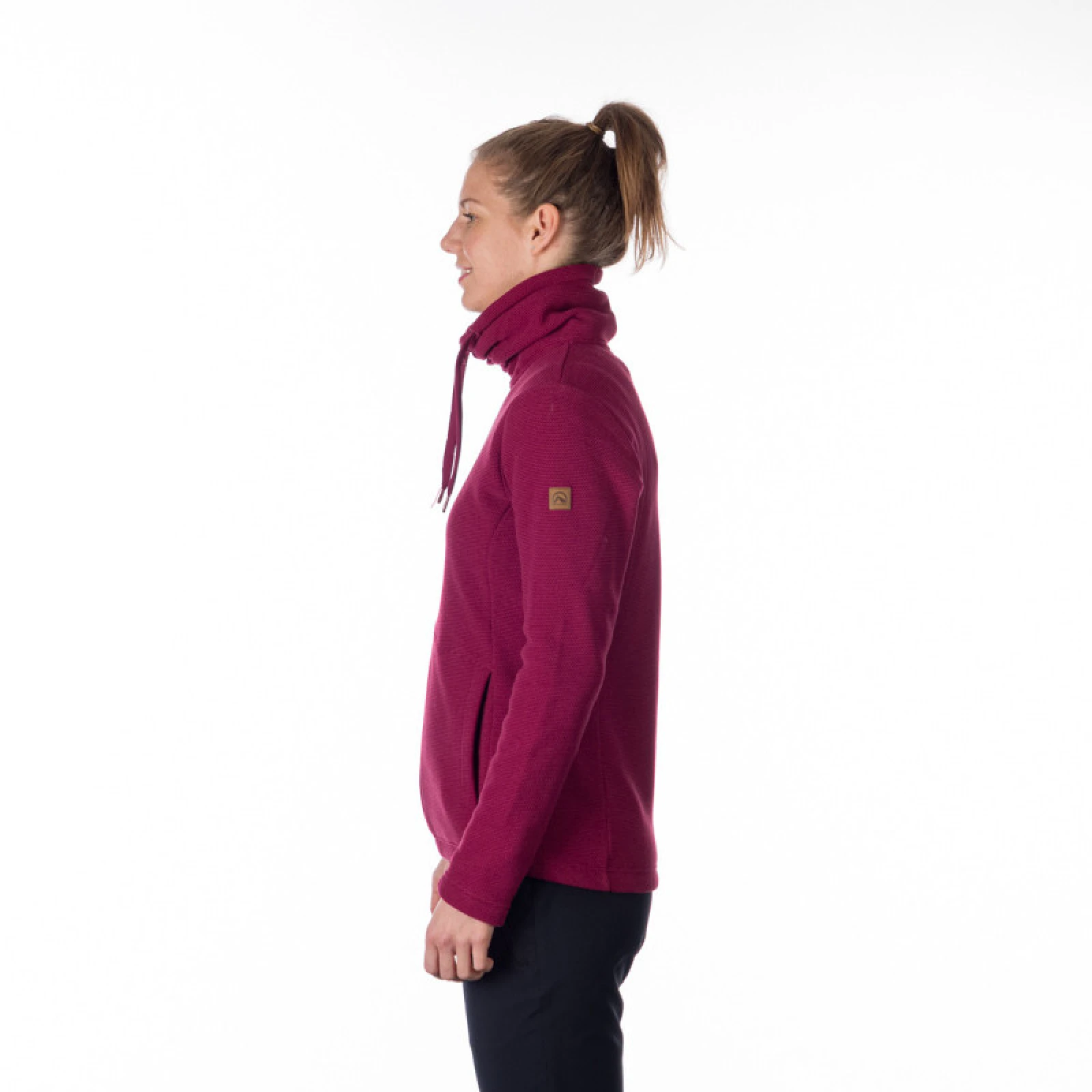 Dámska turistická mikina so zipsom NORTHFINDER WINIFRED-510-cherry · záber 4