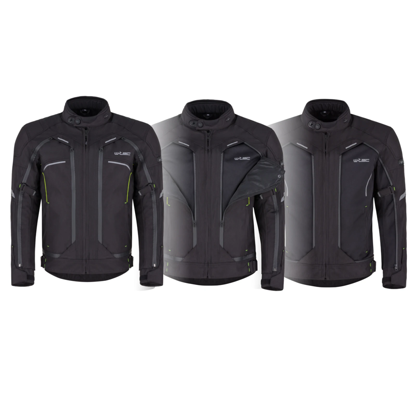 Pánska moto bunda W-TEC Progair Farba čierna-fluo, · záber 2