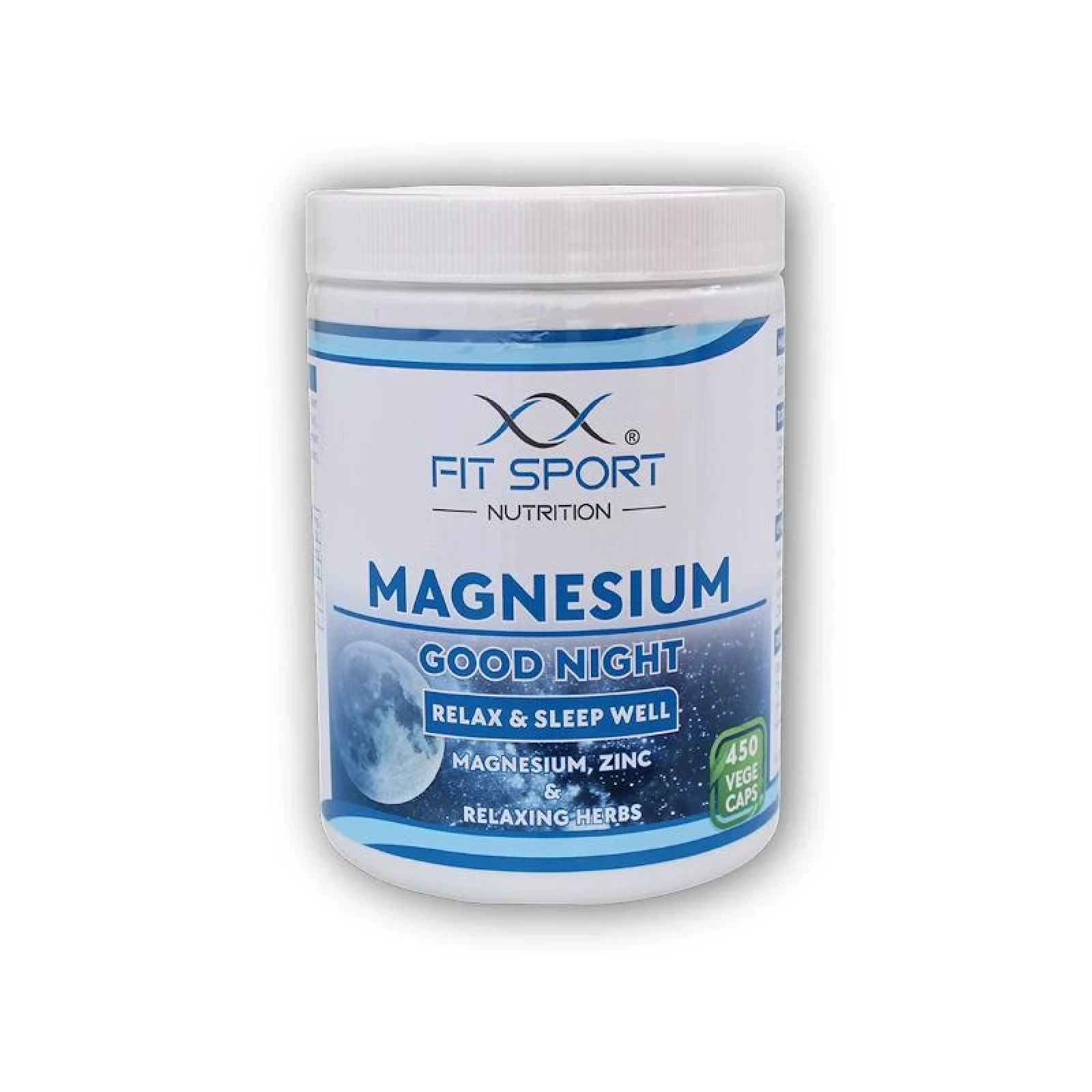 FitSport Nutrition Magnesium GOOD NIGHT 450 vege caps - Hořčík Sleep Well · záber 1